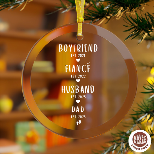 Personalized Boyfriend Fiance Husband Dad Ornament