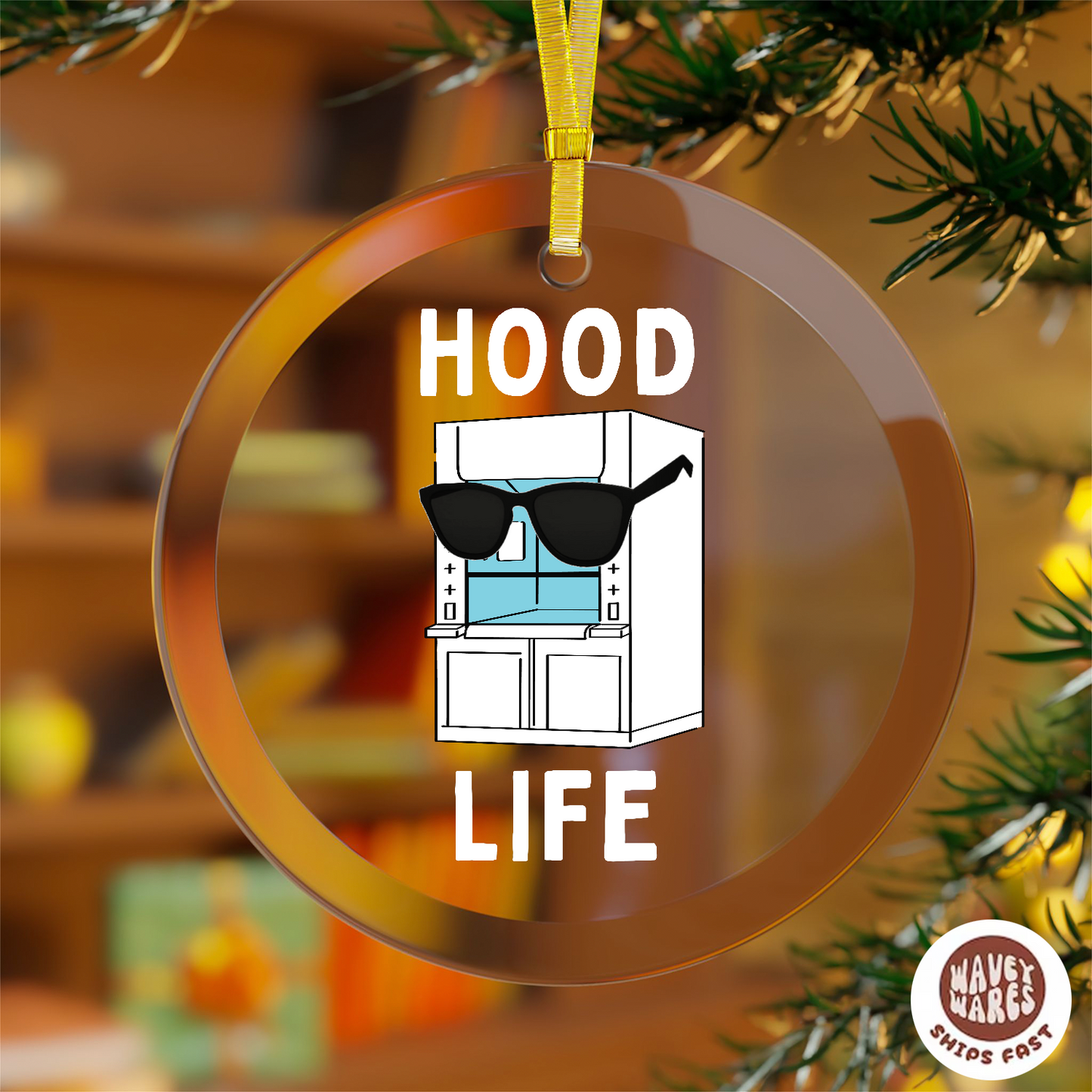 Hood Life Funny Science Ornament