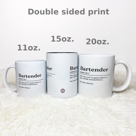 Personalised Funny Bartender Definition Mug