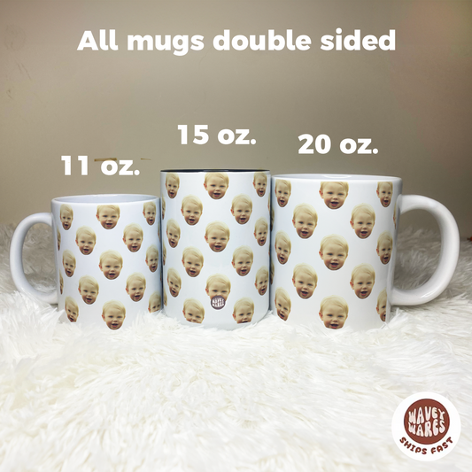 Personalized Face Pattern Coffee Mug