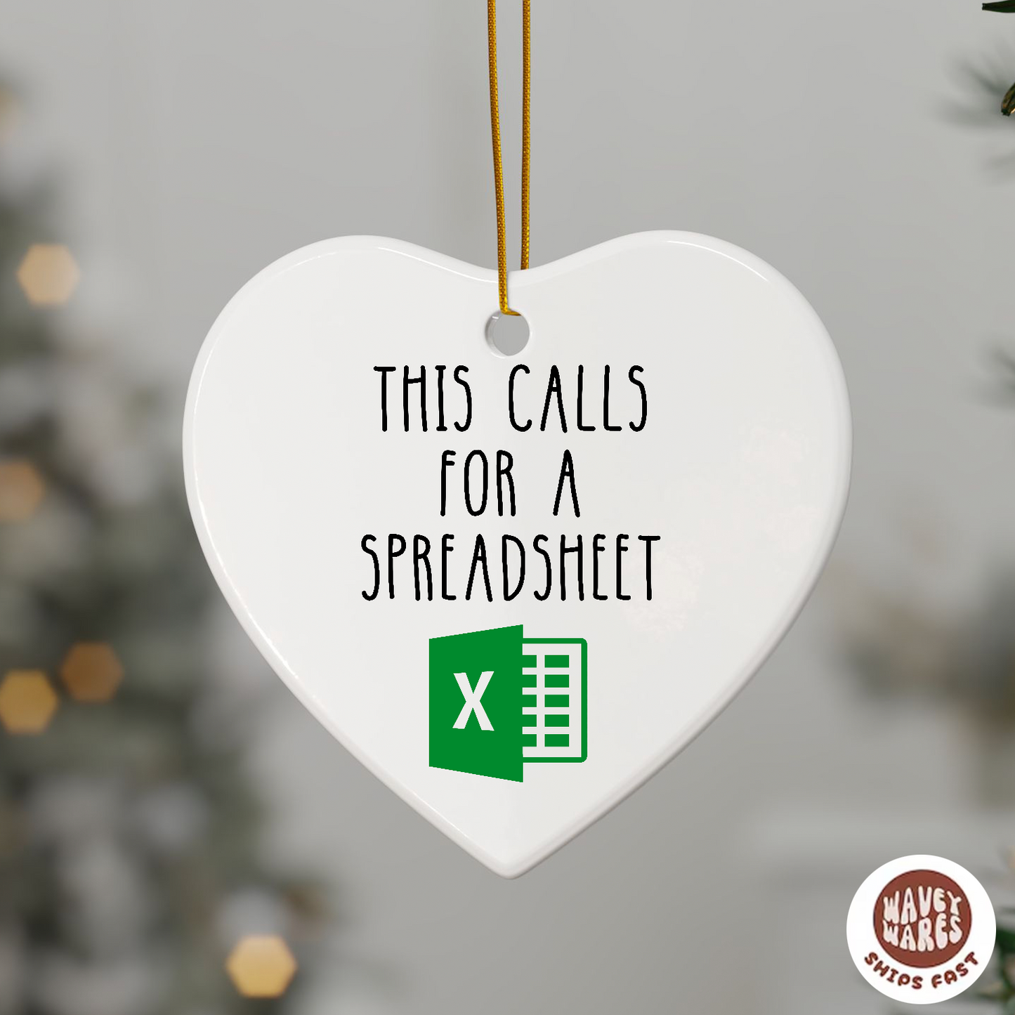 This Calls For A Spreadsheet Funny Excel Ornament