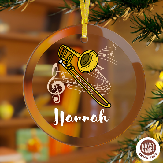 Personalized Trombone Name Ornament