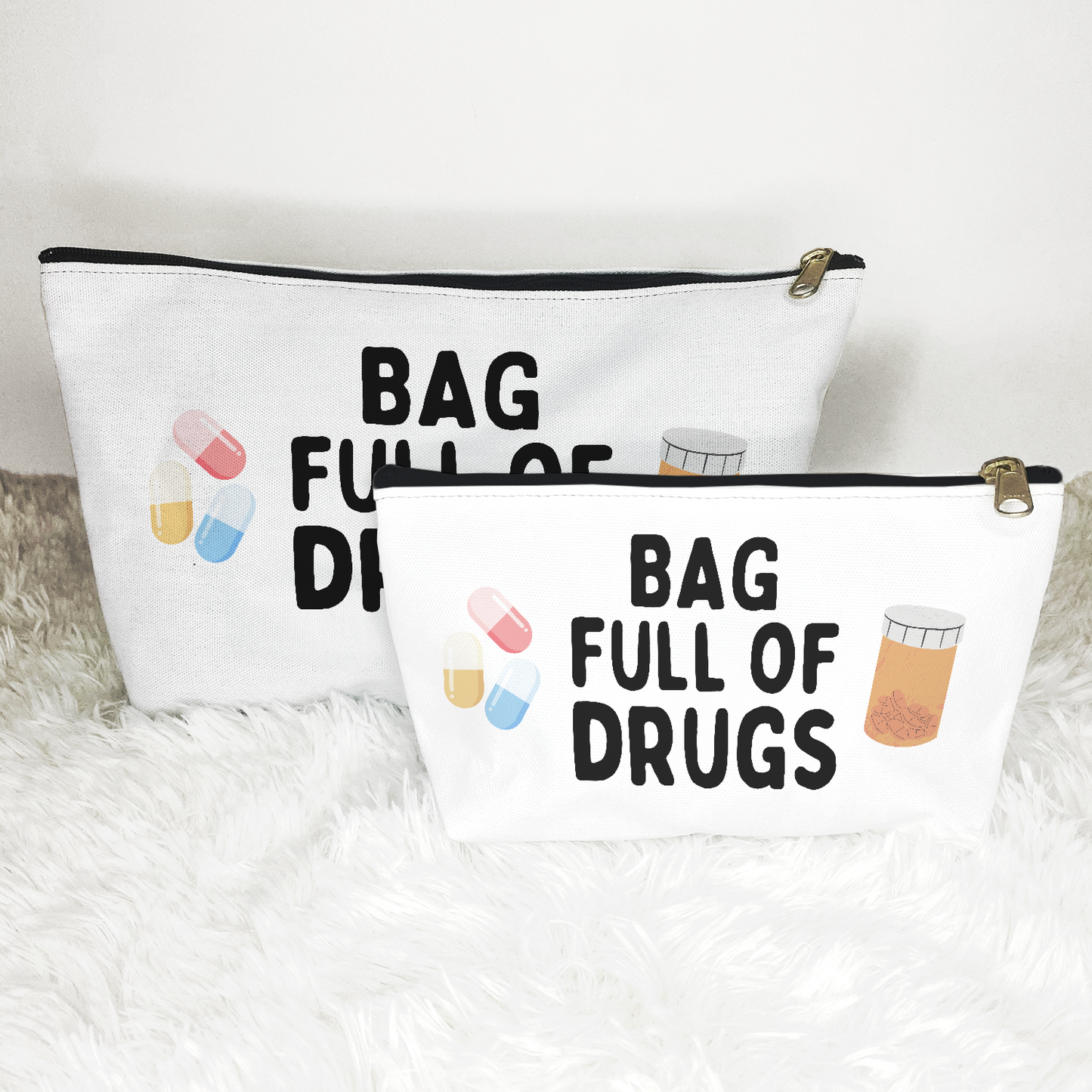 Bag Full of Drugs Funny Zip Bag