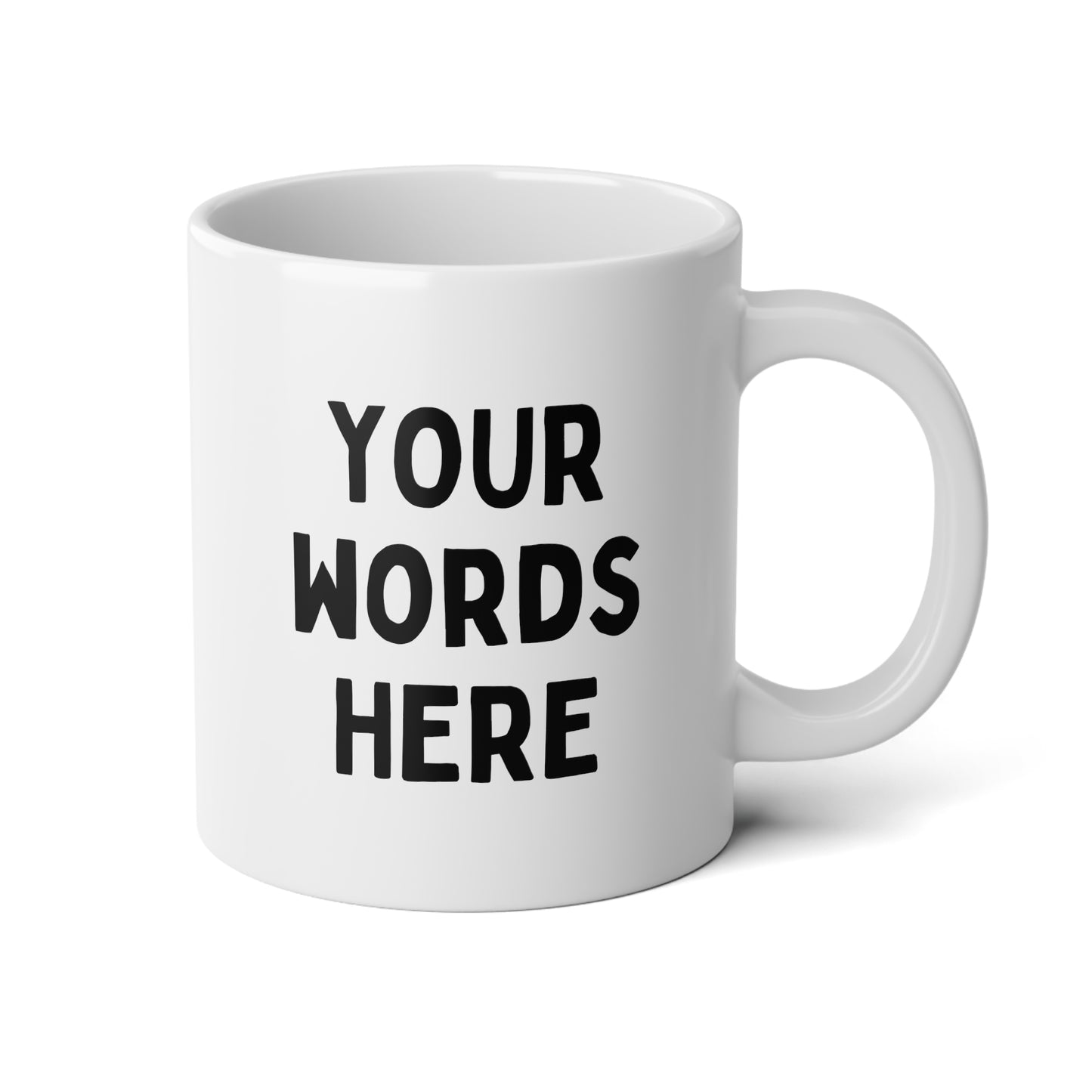Custom Add Text 20oz white funny large coffee mug gift for friend family create your own personalize wavey wares wavywares wavy wares