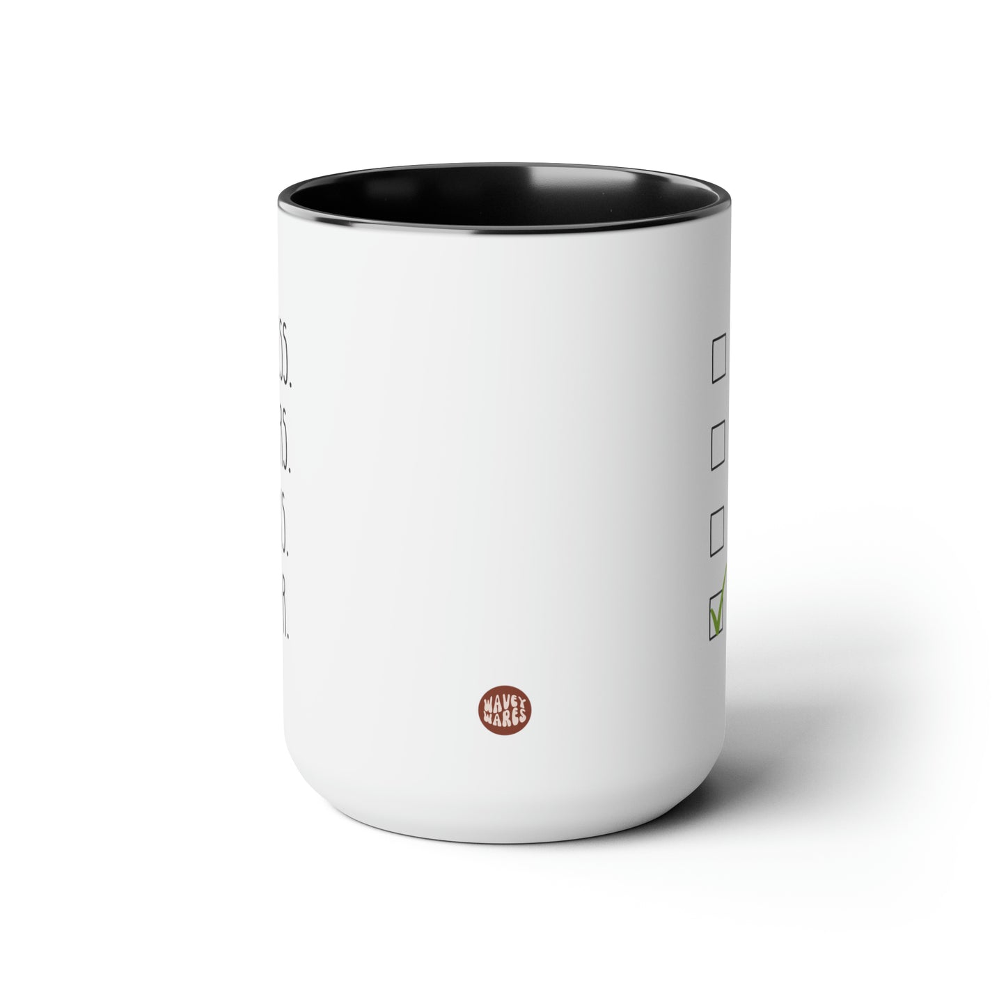 Doctor 15oz white with black accent funny large coffee mug gift for new doctor dr graduation graduate miss mrs PHD custom waveywares wavey wares wavywares wavy wares side