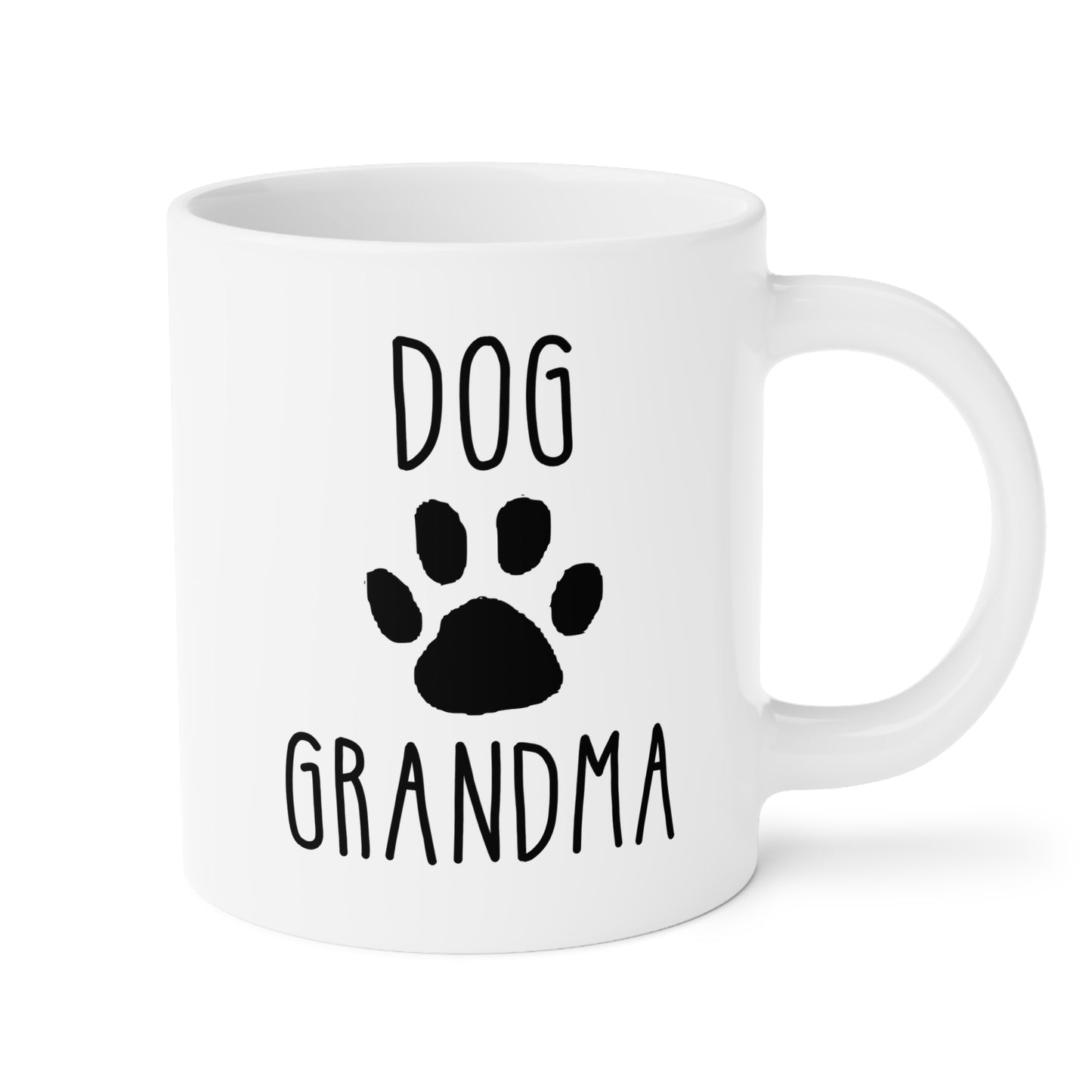 Dog Grandma 20oz white funny large coffee mug gift for k9 grandmother paw design waveywares wavey wares wavywares wavy wares