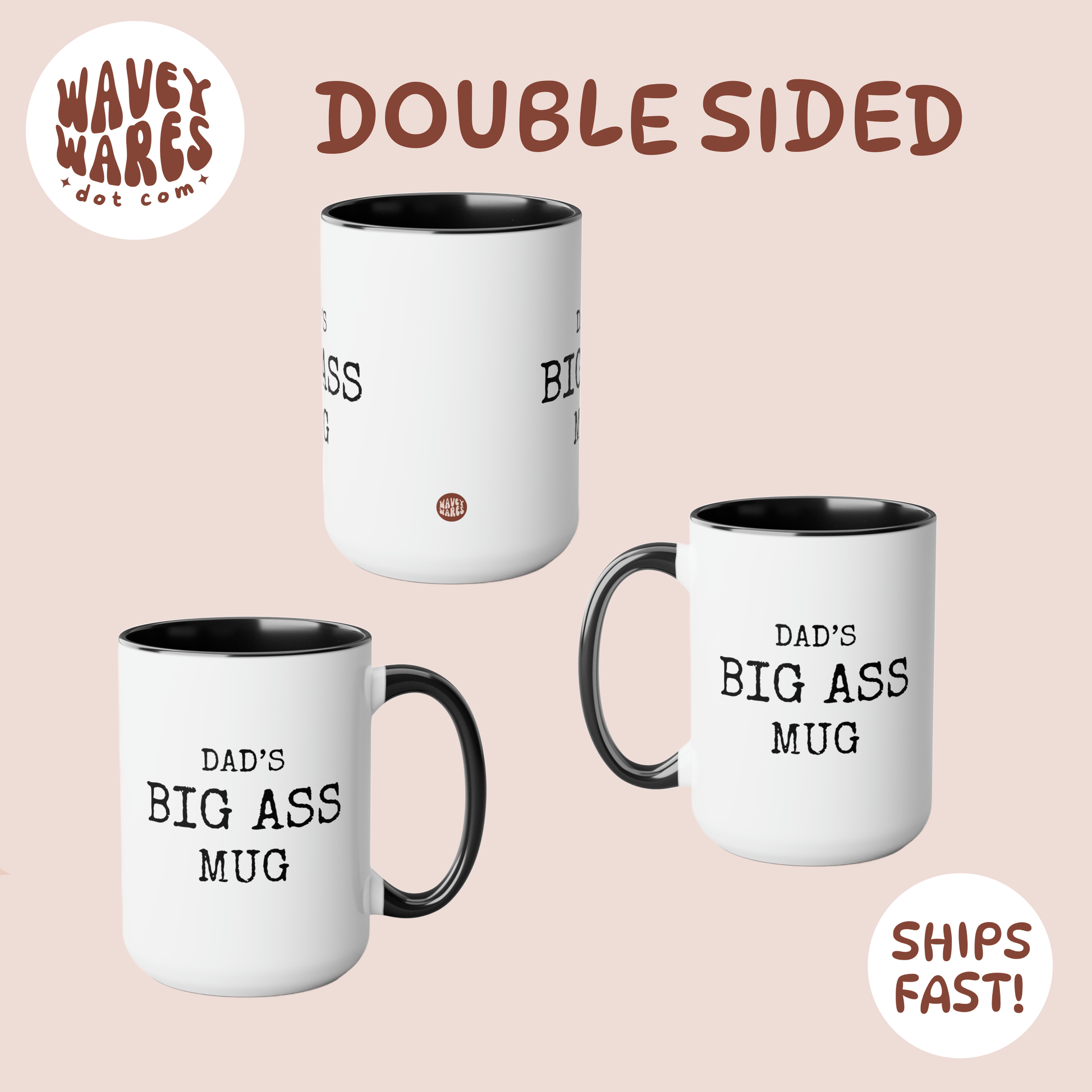 double sided background coffee mug waveywares wavey wares wavywares wavy wares