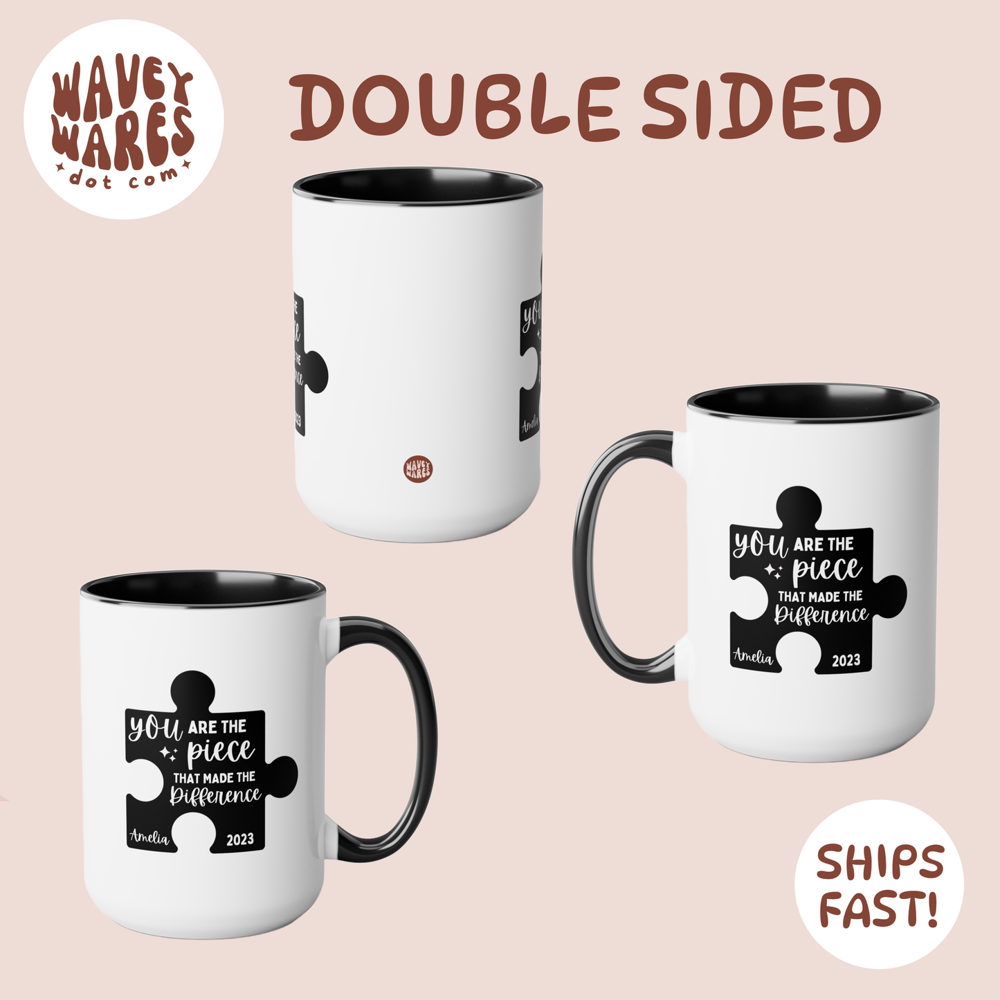 double sided background coffee mug waveywares wavey wares wavywares wavy wares