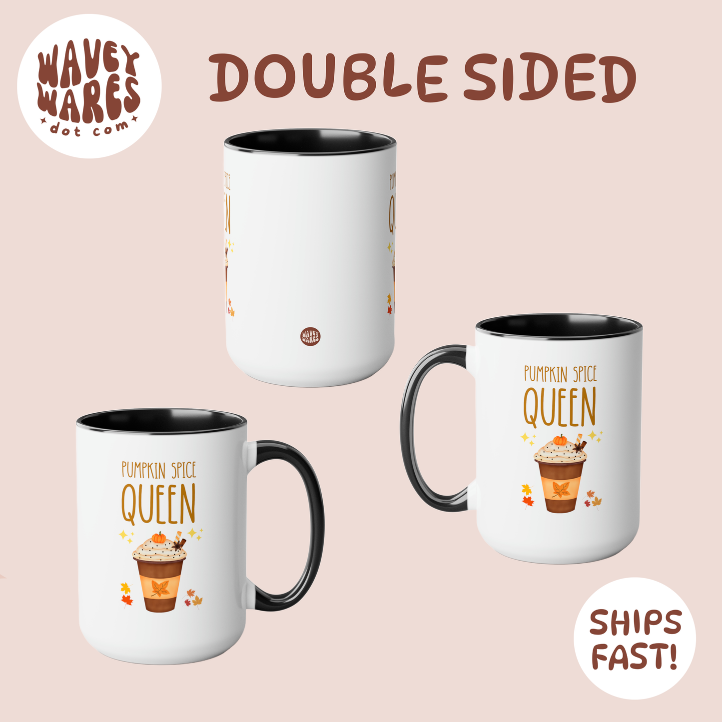 double sided background coffee mug waveywares wavey wares wavywares wavy wares
