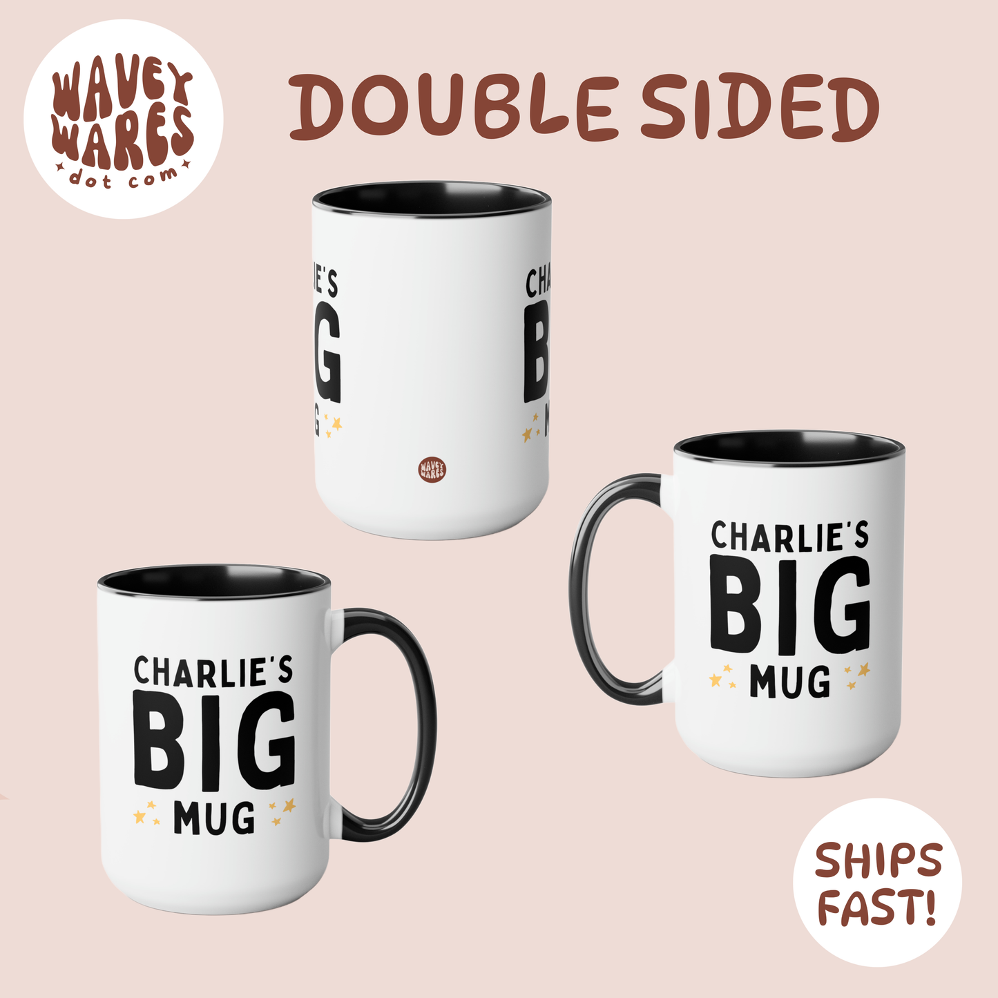 double sided background coffee mug waveywares wavey wares wavywares wavy wares