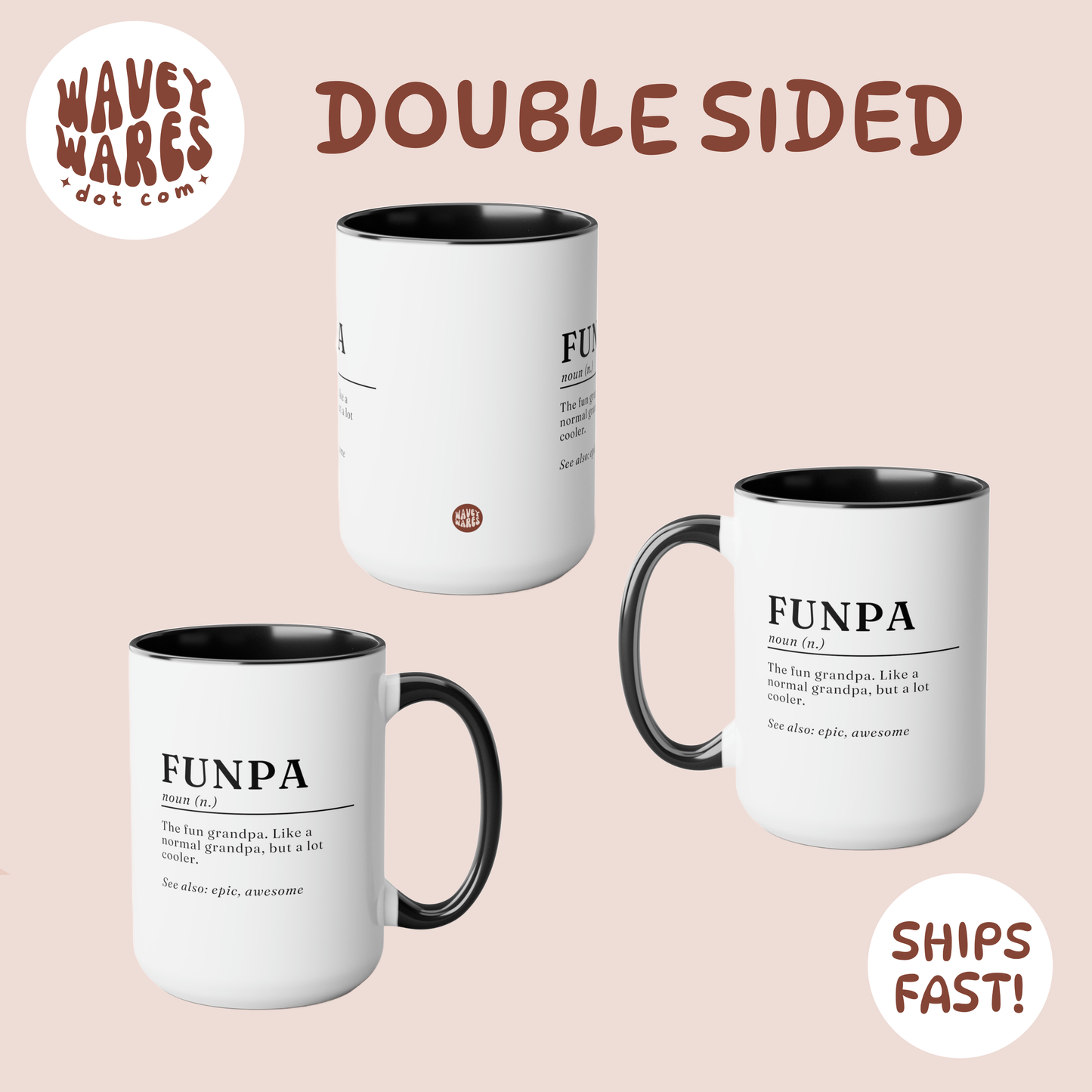 double sided background coffee mug waveywares wavey wares wavywares wavy wares