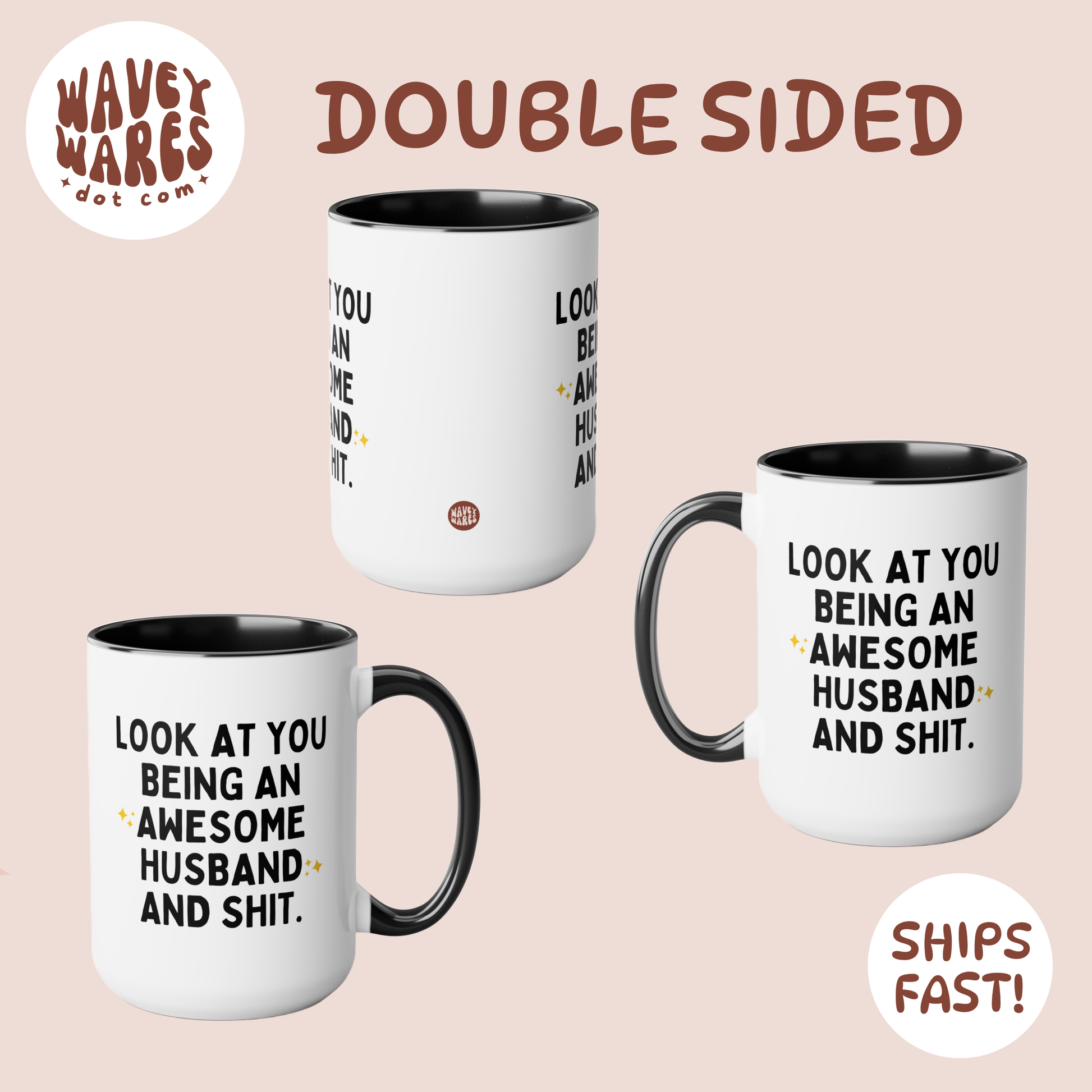 double sided background coffee mug waveywares wavey wares wavywares wavy wares