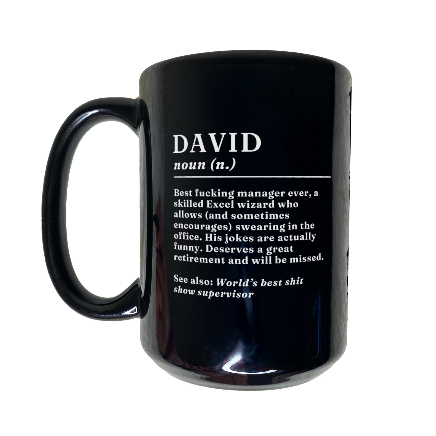 WaveyWares® Custom Name Definition Black Mug