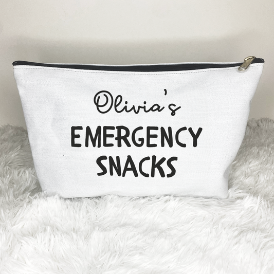 Personalized Emergency Snacks Funny Zip Bag