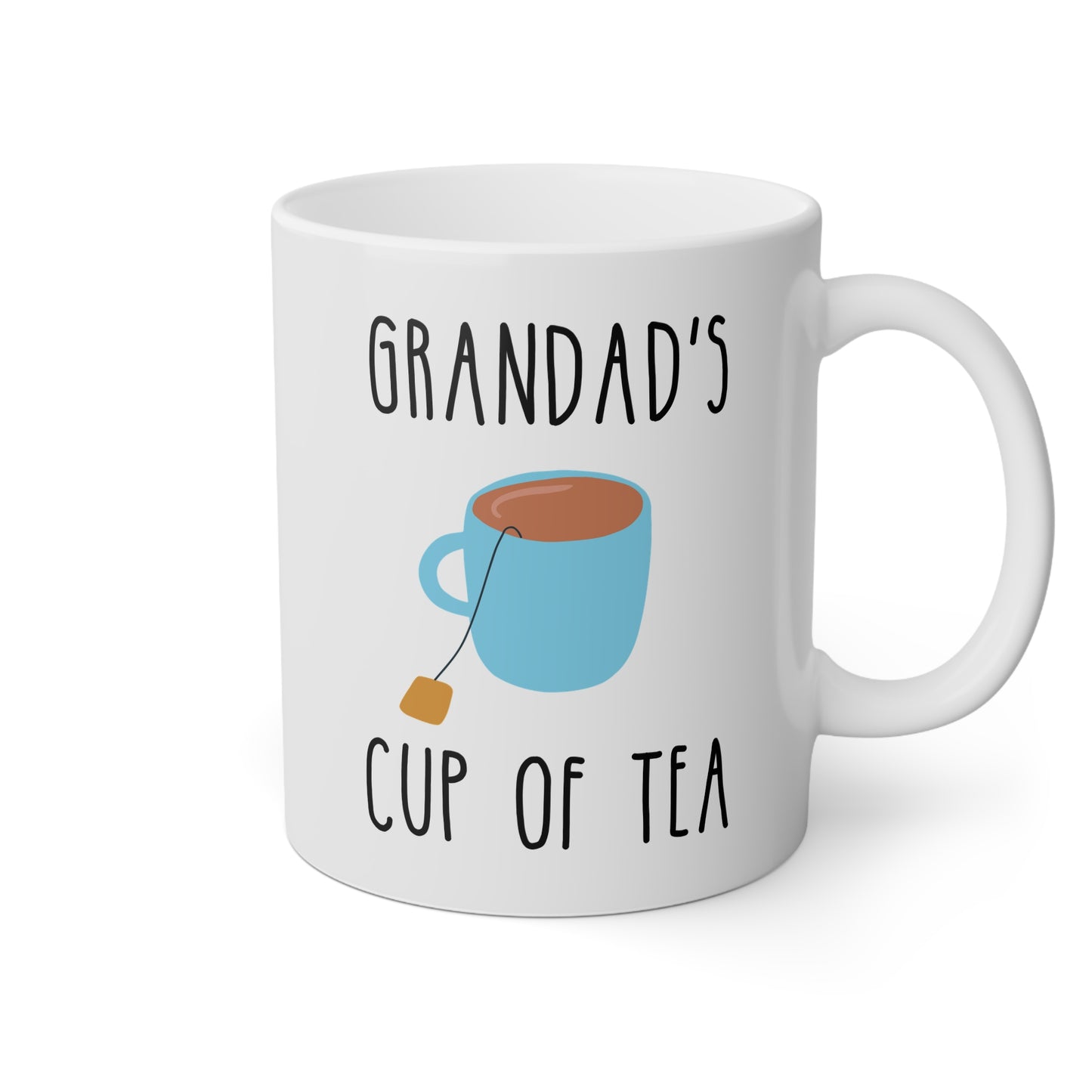 Grandad's Cup of Tea 11oz white funny large coffee mug gift for grandpa grandfather pops Father's Day great papa birthday Christmas dad waveywares wavey wares wavywares wavy wares