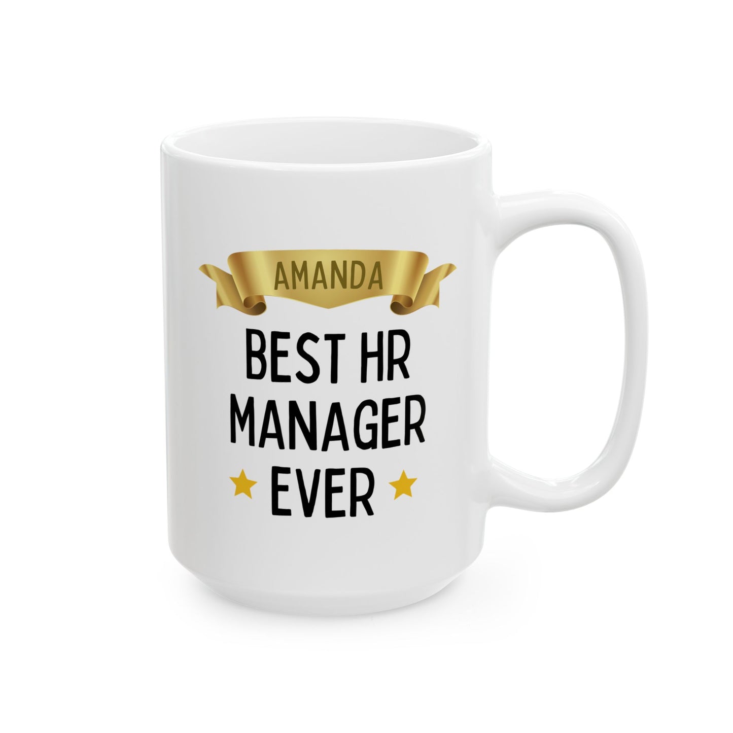 Personalized Best HR Manager Ever 15oz white funny large coffee mug gift for appreciation human resources specialist officer manager custom customize name birthday Christmas occasion waveywares wavey wares wavywares wavy wares