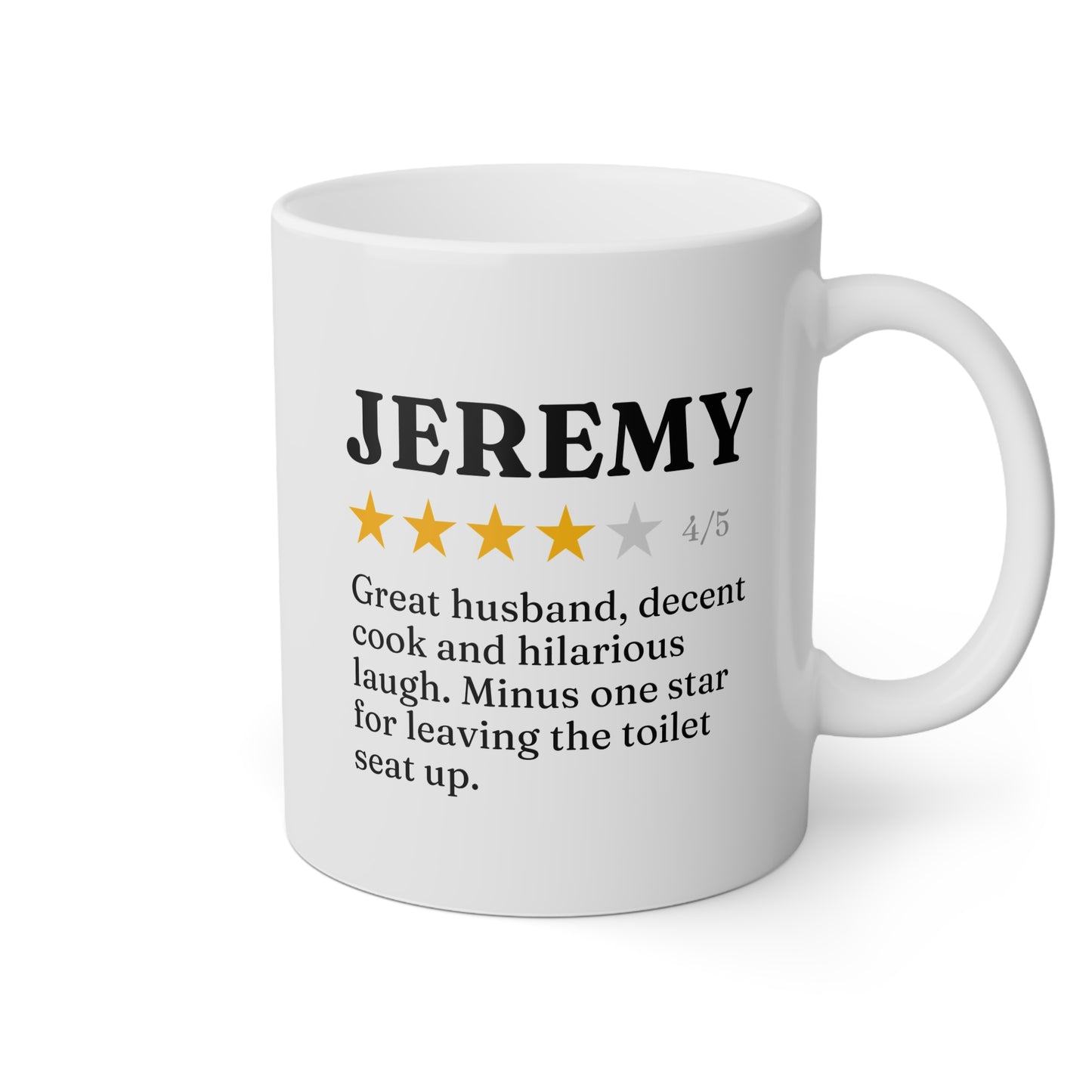 Personalized Name Star Review 11oz white funny large coffee mug gift for friend family custom customize definition meaning rating waveywares wavey wares wavywares wavy wares