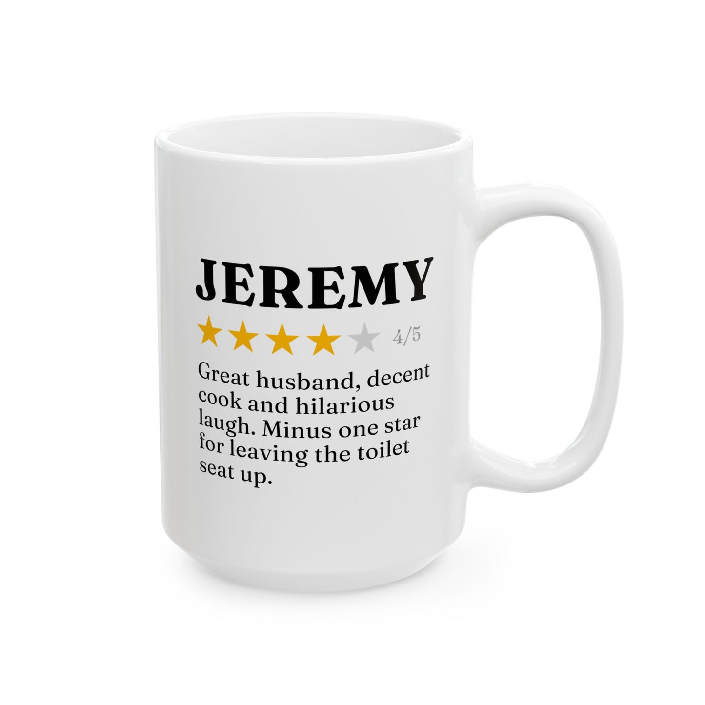 Personalized Name Star Review 15oz white funny large coffee mug gift for friend family custom customize definition meaning rating waveywares wavey wares wavywares wavy wares