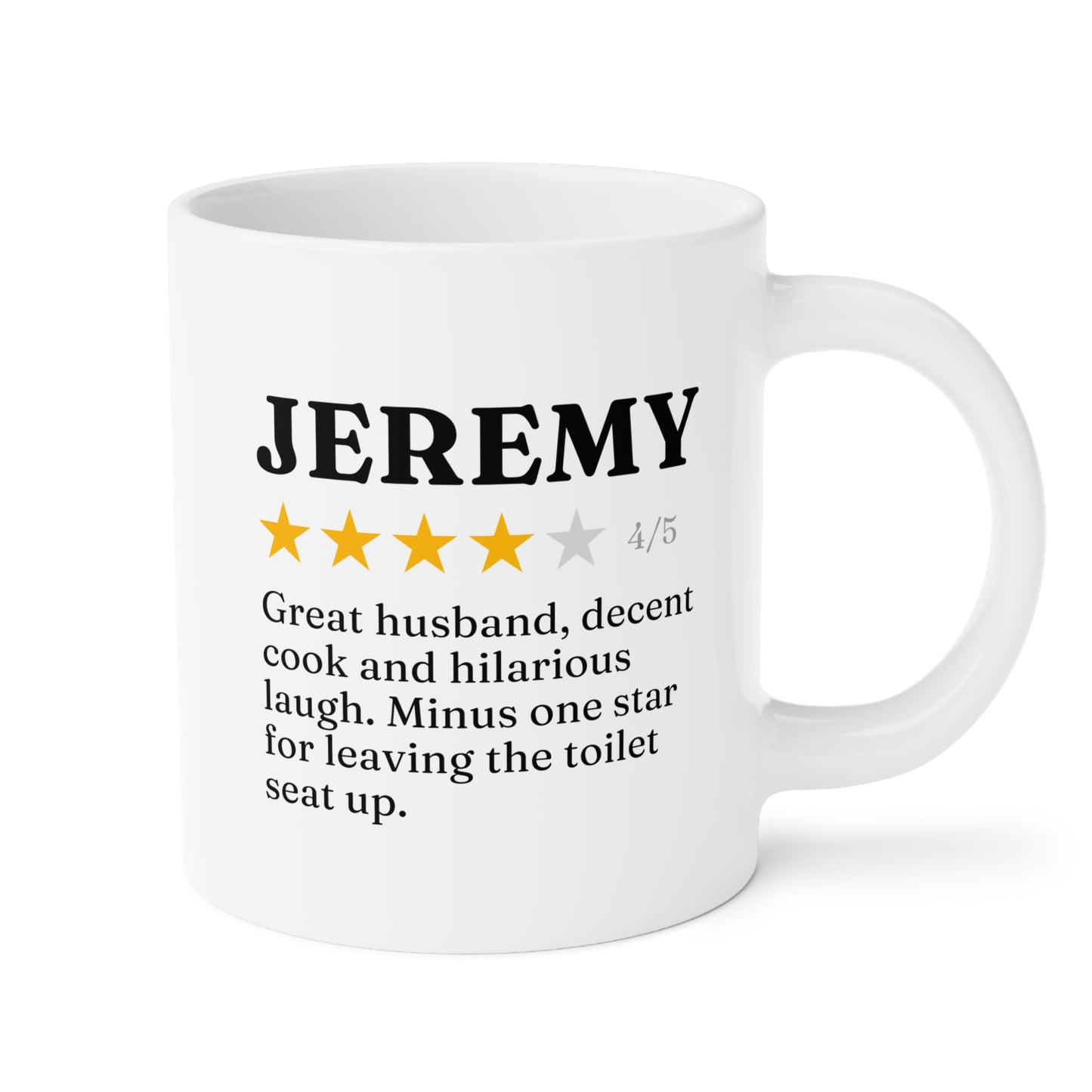 Personalized Name Star Review 20oz white funny large coffee mug gift for friend family custom customize definition meaning rating waveywares wavey wares wavywares wavy wares