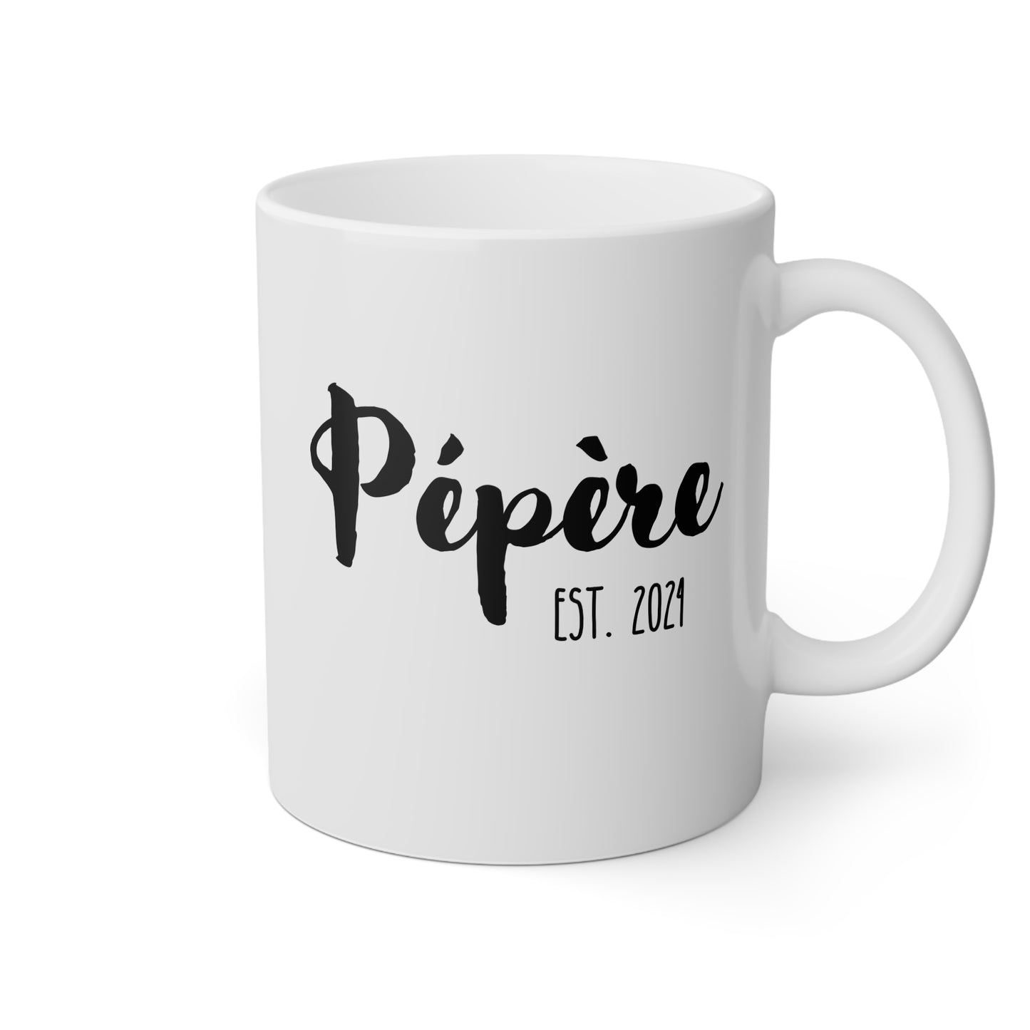 Personalized Pépère 11oz white funny large coffee mug gift for boyfriend valentines day him husband anniversary custom name customize birthday christmas waveywares wavey wares wavywares wavy wares