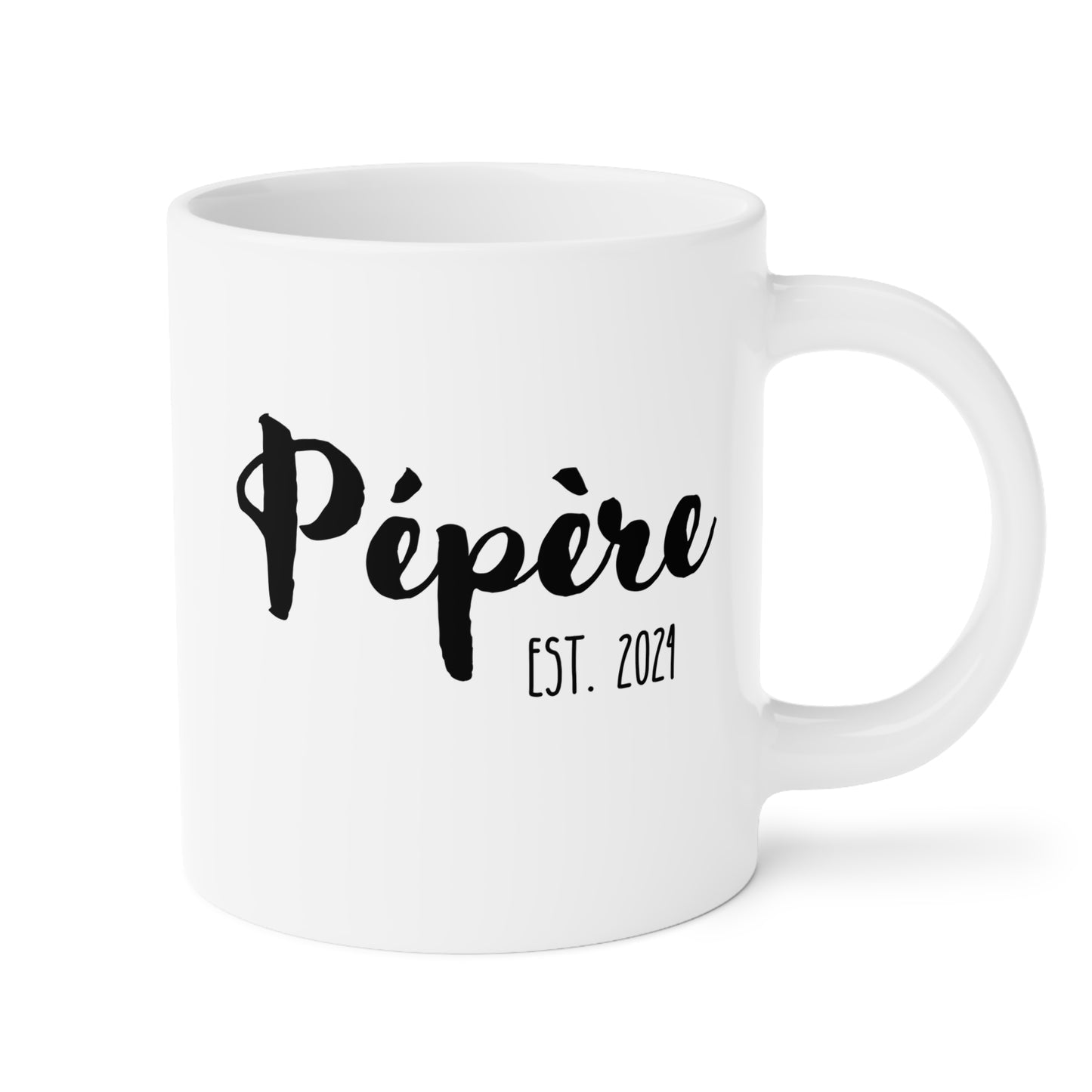 Personalized Pépère 20oz white funny large coffee mug gift for boyfriend valentines day him husband anniversary custom name customize birthday christmas waveywares wavey wares wavywares wavy wares