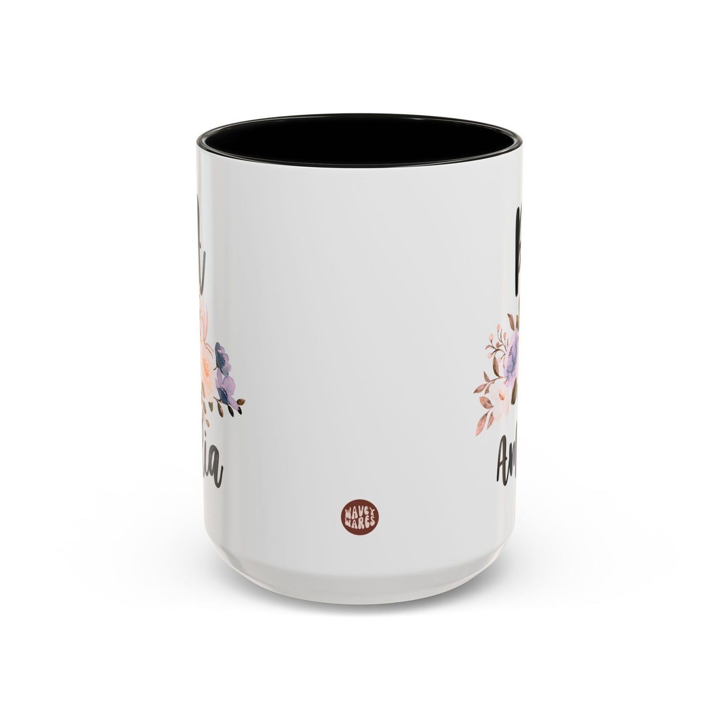 Personalized Physician Assistant 15oz white with black accent funny large coffee mug gift for PA custom name customize flower graduation student waveywares wavey wares wavywares wavy wares side
