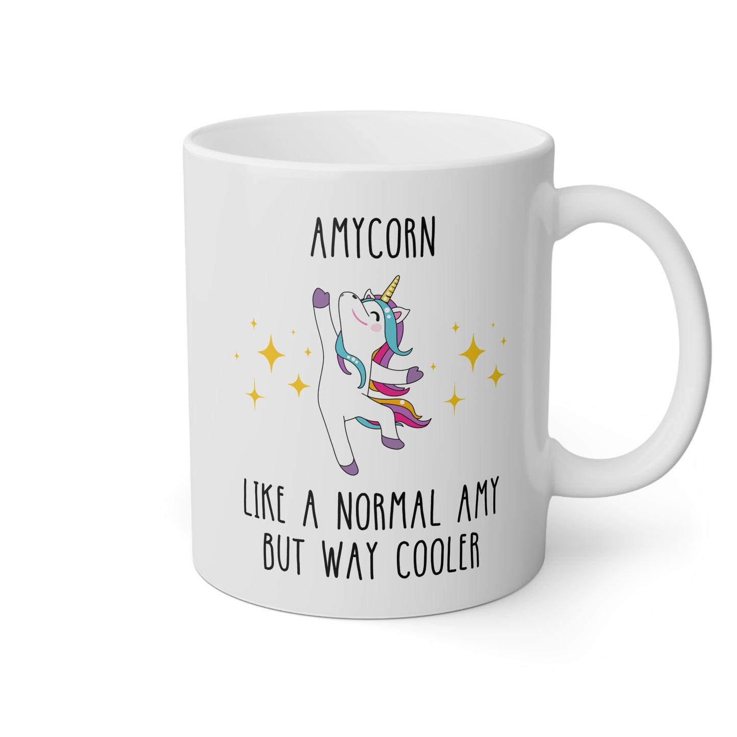 Personalized Unicorn Name Like A Normal Unicorn Name But Way Cooler 11oz white funny large coffee mug gift for best aunt her lover custom customize awesome auntie birthday Christmas occasion waveywares wavey wares wavywares wavy wares