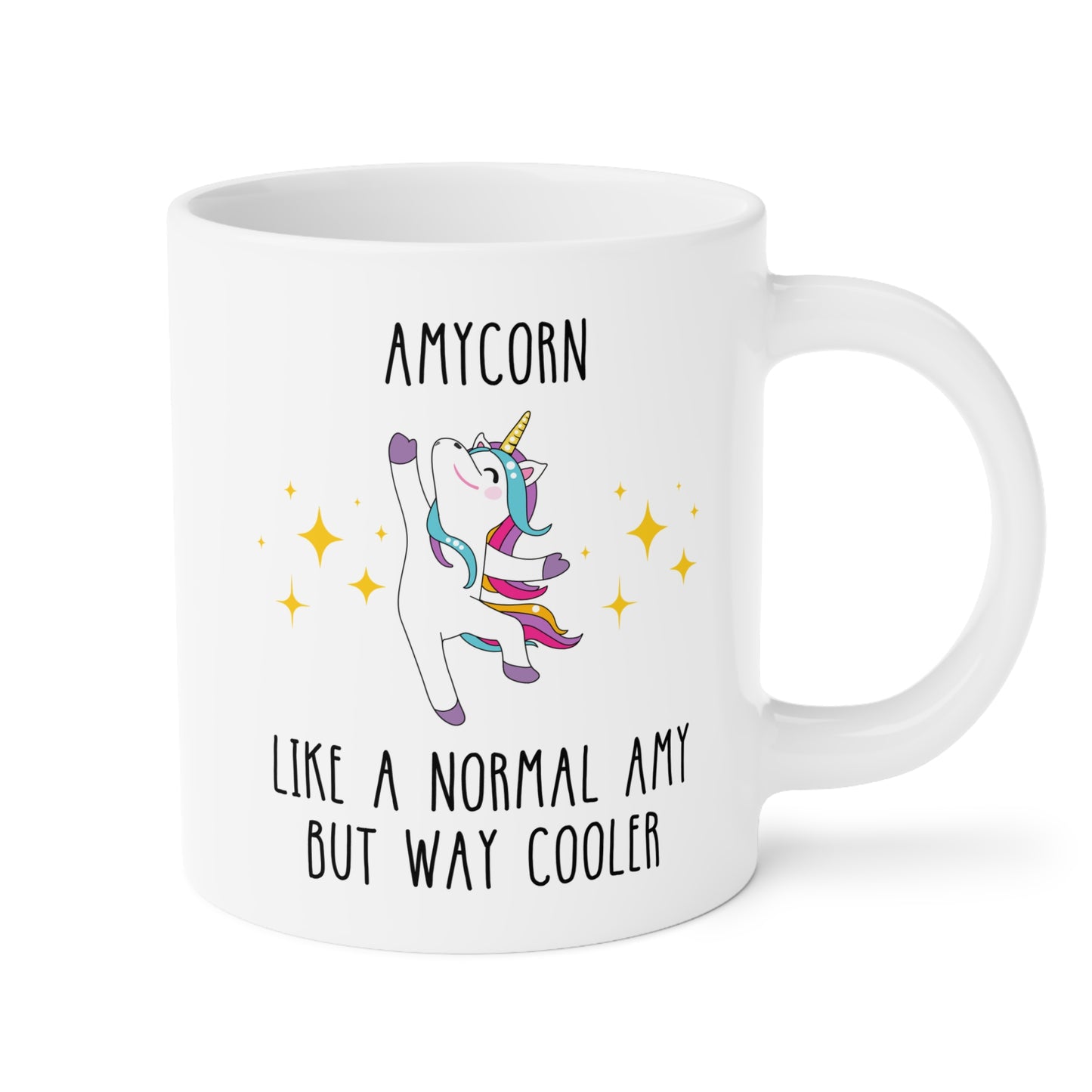 Personalized Unicorn Name Like A Normal Unicorn Name But Way Cooler 20oz white funny large coffee mug gift for best aunt her lover custom customize awesome auntie birthday Christmas occasion waveywares wavey wares wavywares wavy wares