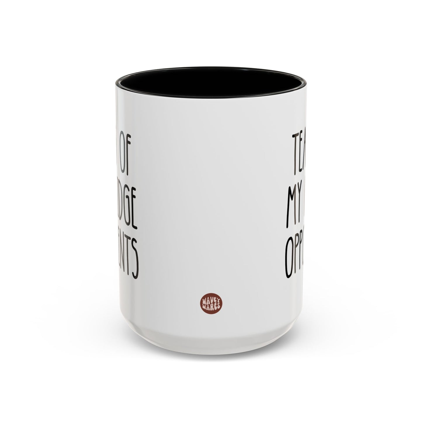 Tears of my Bridge Opponents 15oz white with black accent funny large coffee mug gift for game night card player women men birthday Christmas occasion waveywares wavey wares wavywares wavy wares side