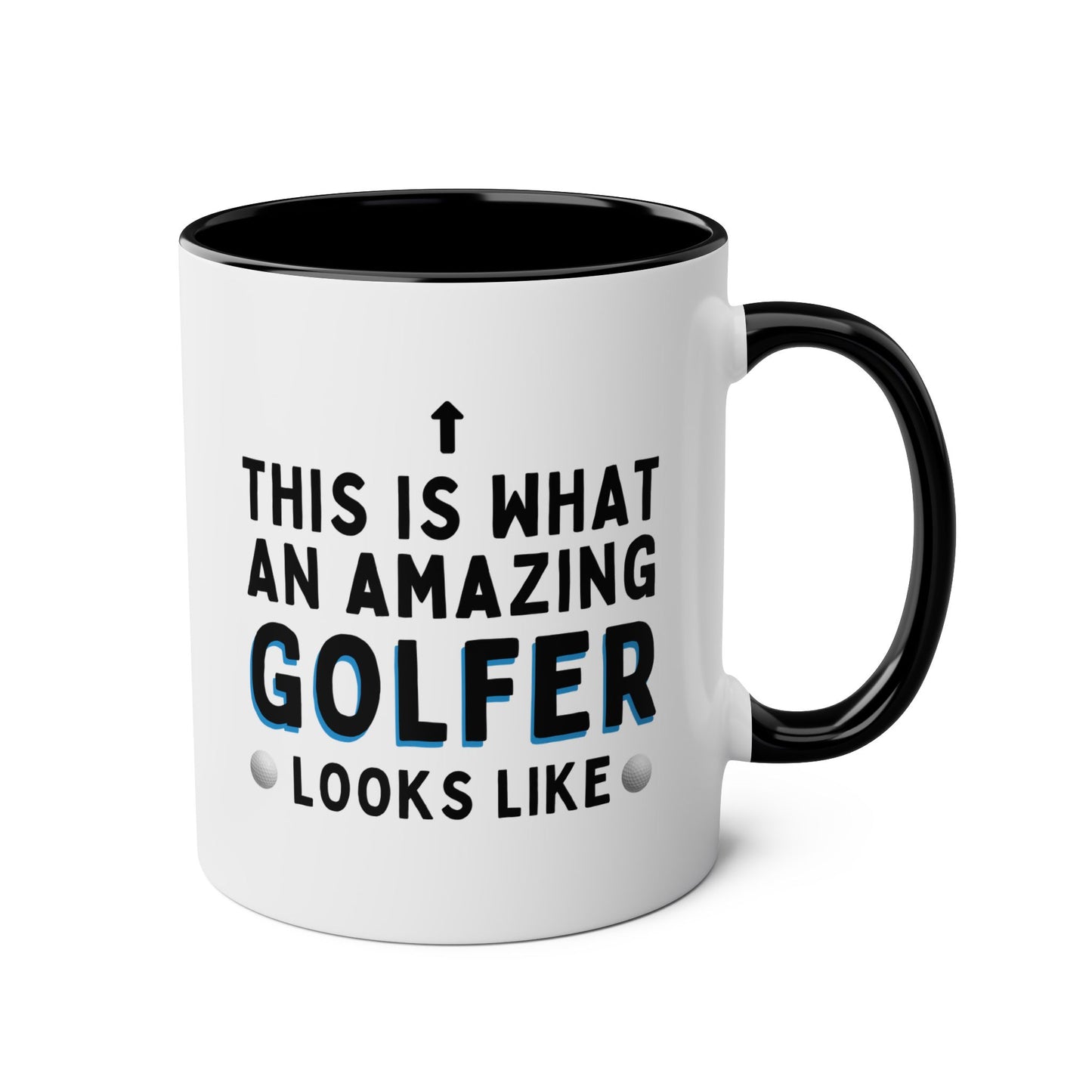 This Is What An Amazing Golfer Looks Like 11oz white with black accent funny large coffee mug gift for golf novelty Christmas birthday waveywares wavey wares wavywares wavy wares