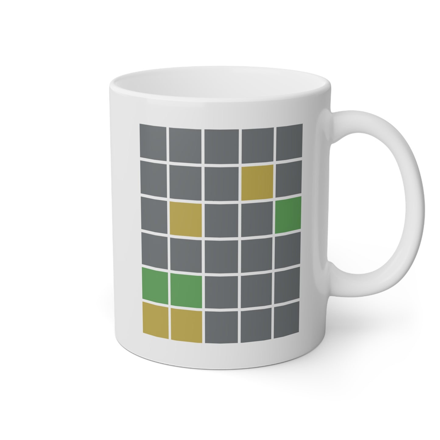 Wordle 11oz white funny large coffee mug gift for coworker boss secret santa zoom game work from home remote virtual meeting birthday Christmas occasion waveywares wavey wares wavywares wavy wares