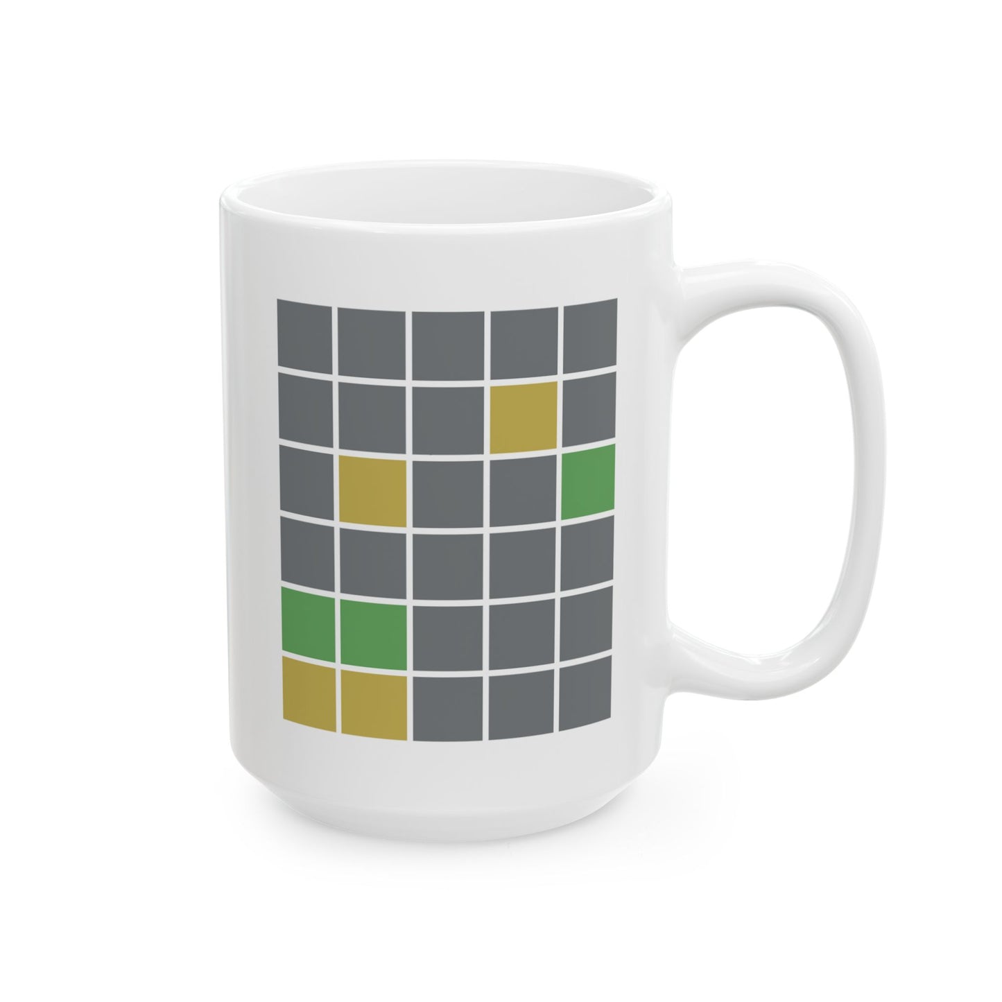 Wordle 15oz white funny large coffee mug gift for coworker boss secret santa zoom game work from home remote virtual meeting birthday Christmas occasion waveywares wavey wares wavywares wavy wares