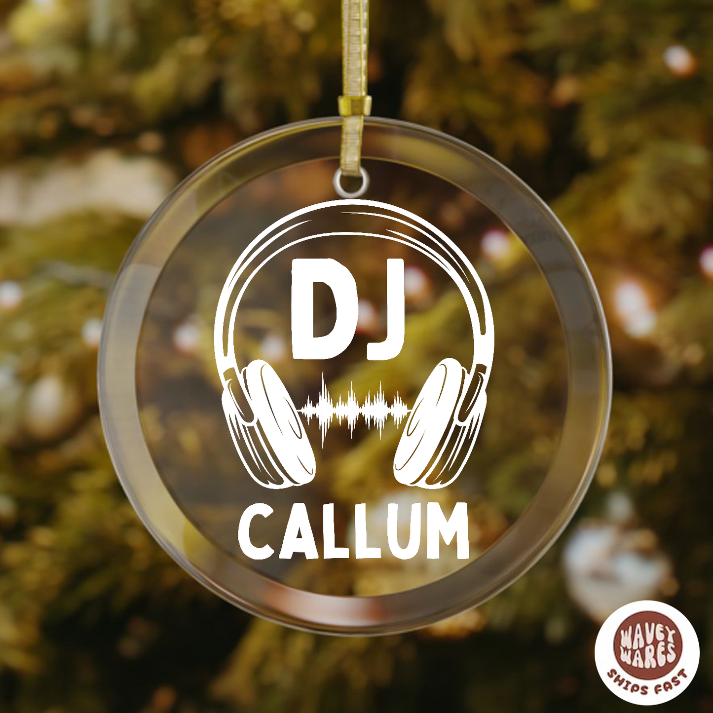 Personalized DJ Name Ornament