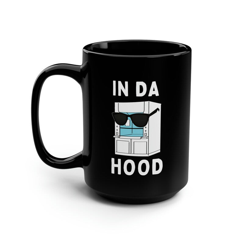 In Da Hood Funny Biochemistry Science STEM Fumehood Black Mug