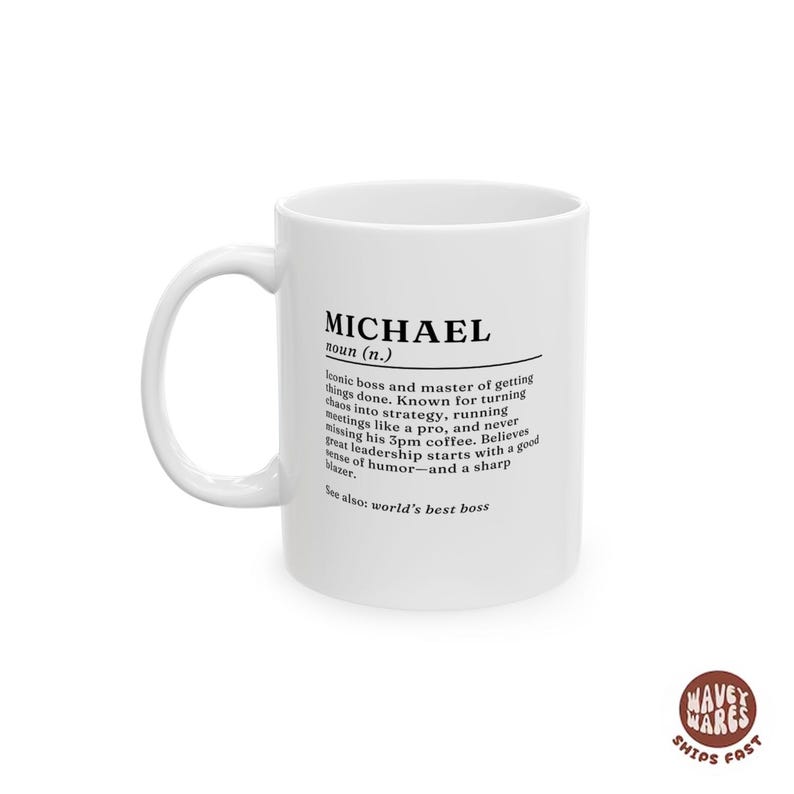WaveyWares® Personalized Name Dictionary Definition Coffee Mug