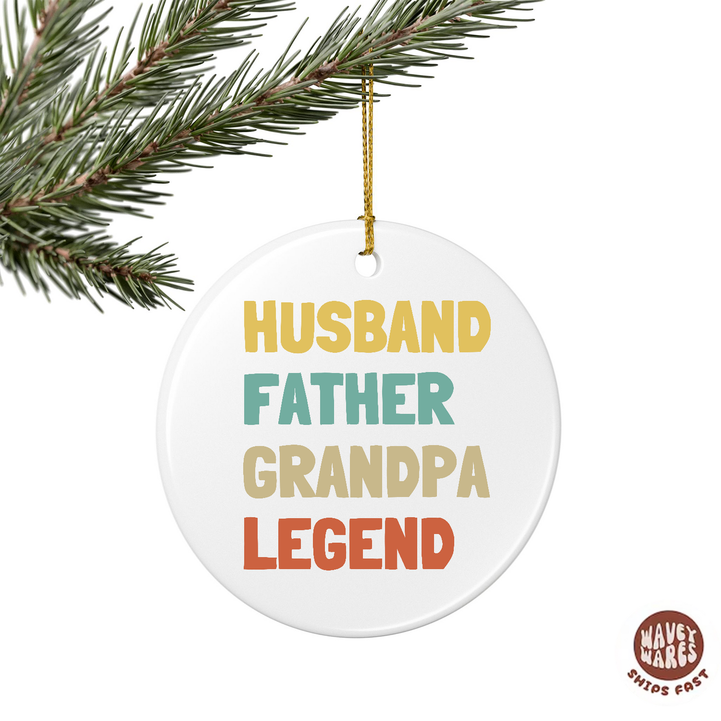 Husband Father Grandpa Legend Ornament