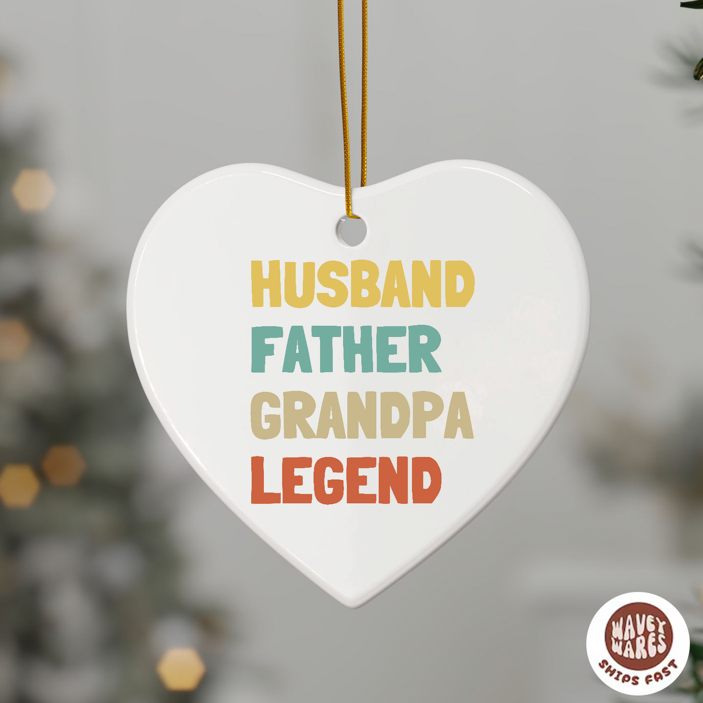 Husband Father Grandpa Legend Ornament