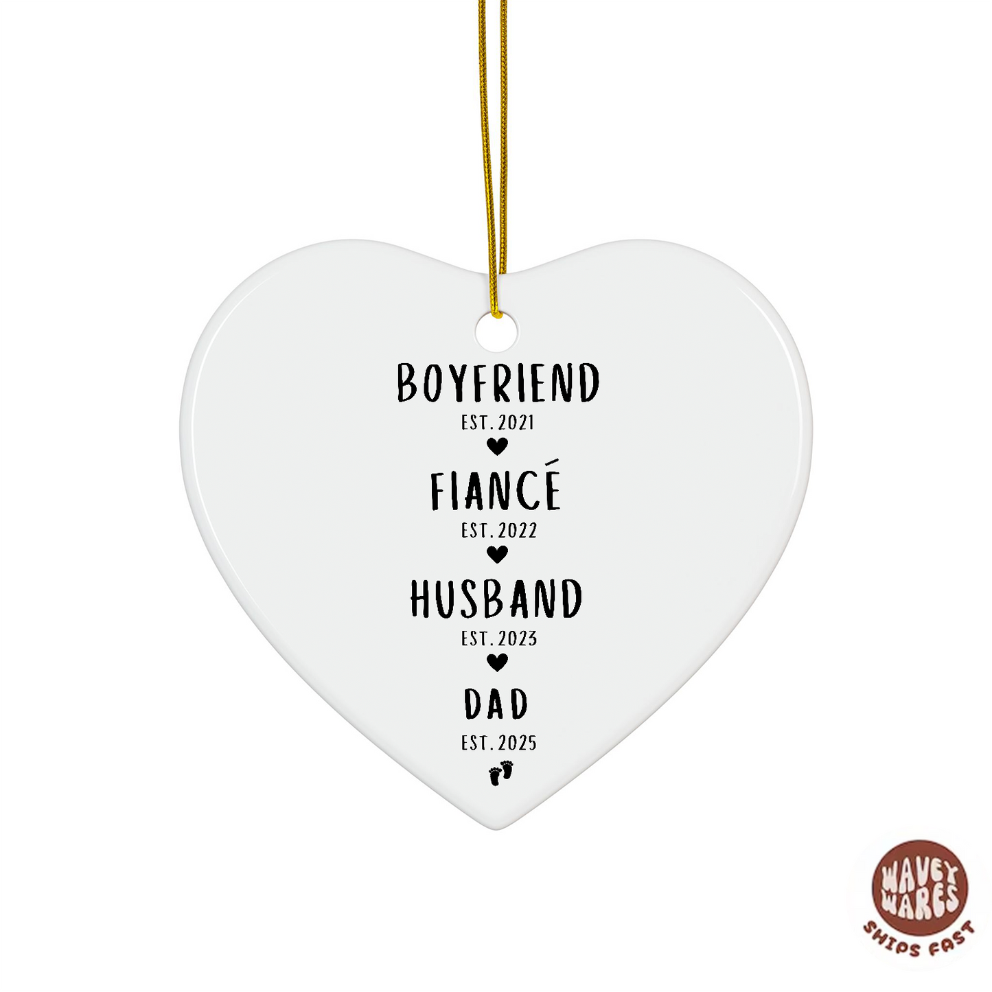 Personalized Boyfriend Fiance Husband Dad Ornament
