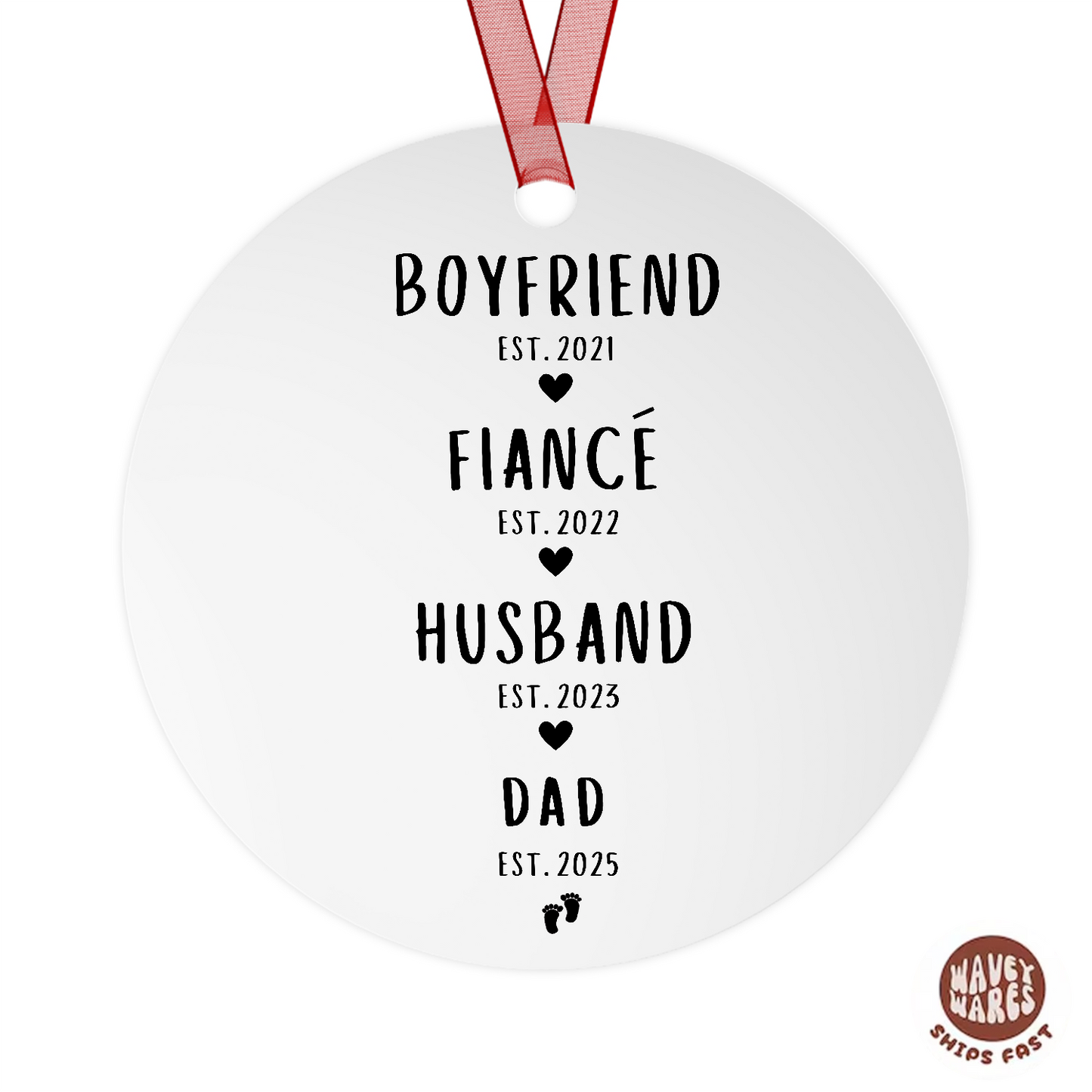 Personalized Boyfriend Fiance Husband Dad Ornament