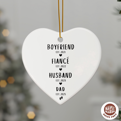 Personalized Boyfriend Fiance Husband Dad Ornament