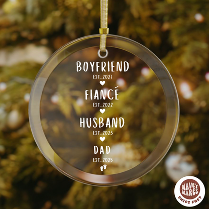 Personalized Boyfriend Fiance Husband Dad Ornament