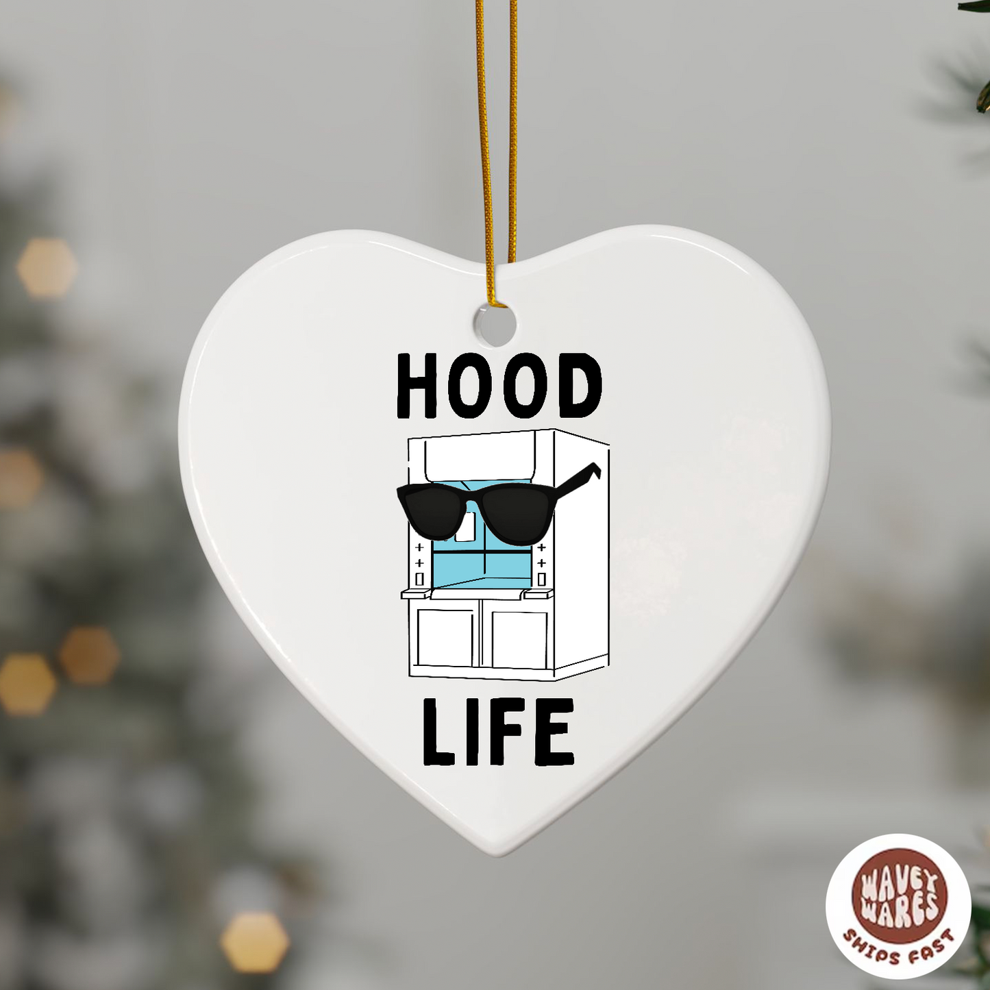 Hood Life Funny Science Ornament