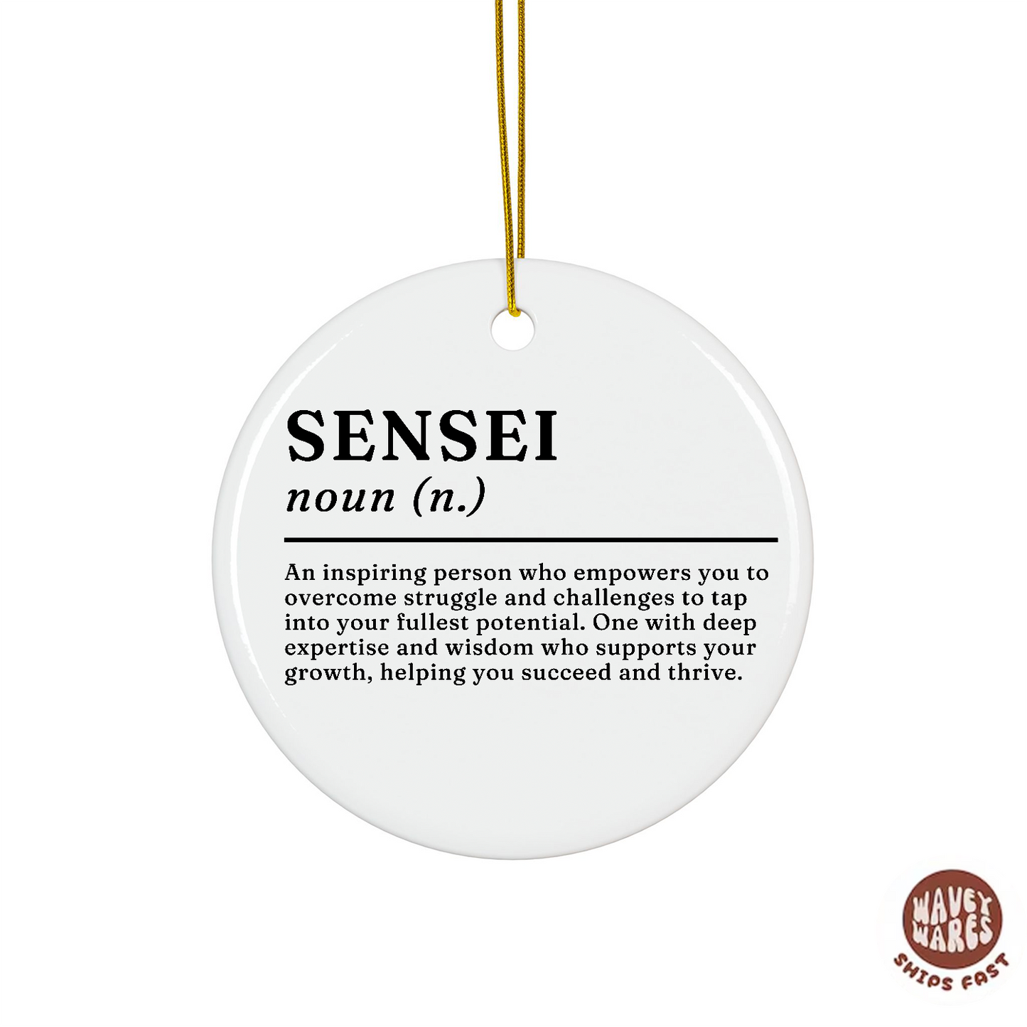 Sensei Definition Ornament
