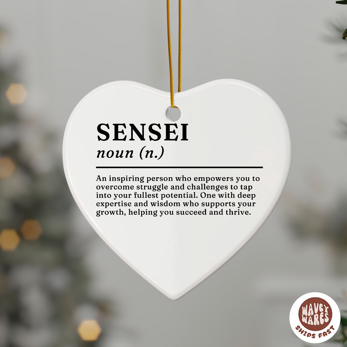 Sensei Definition Ornament