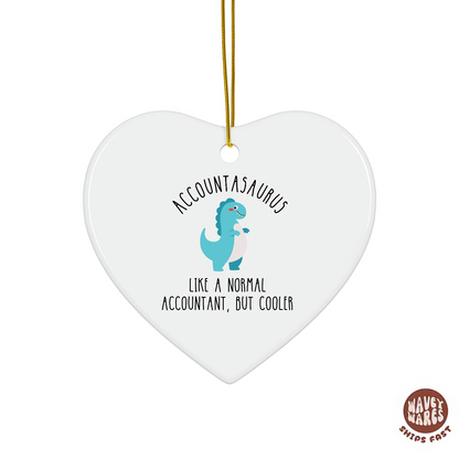 Accountasaurus Like A Normal Accountant But Cooler Funny Ornament