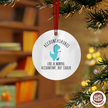 Accountasaurus Like A Normal Accountant But Cooler Funny Ornament