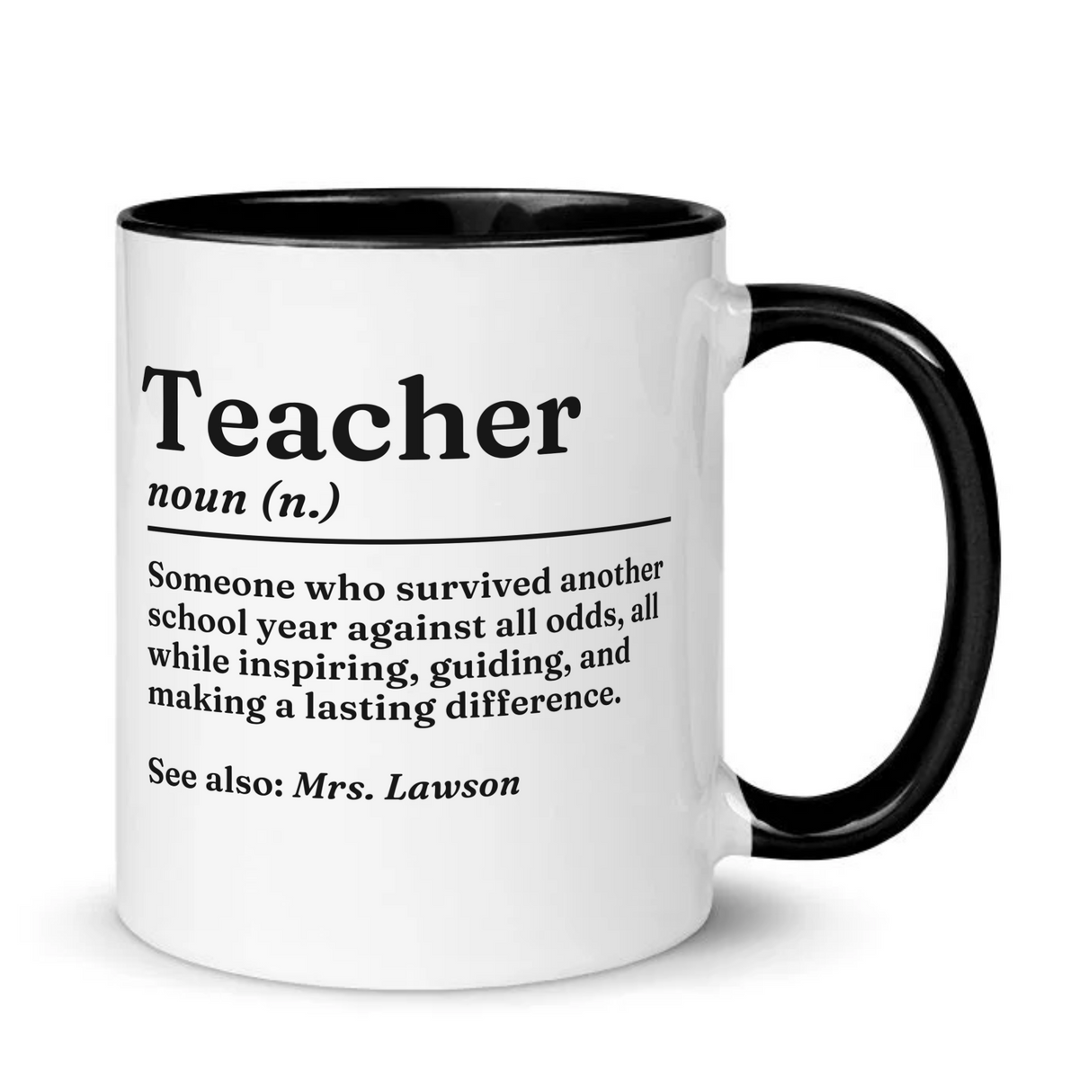 Personalised Teacher Definition Mug