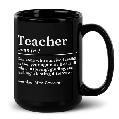 Personalised Teacher Definition Mug