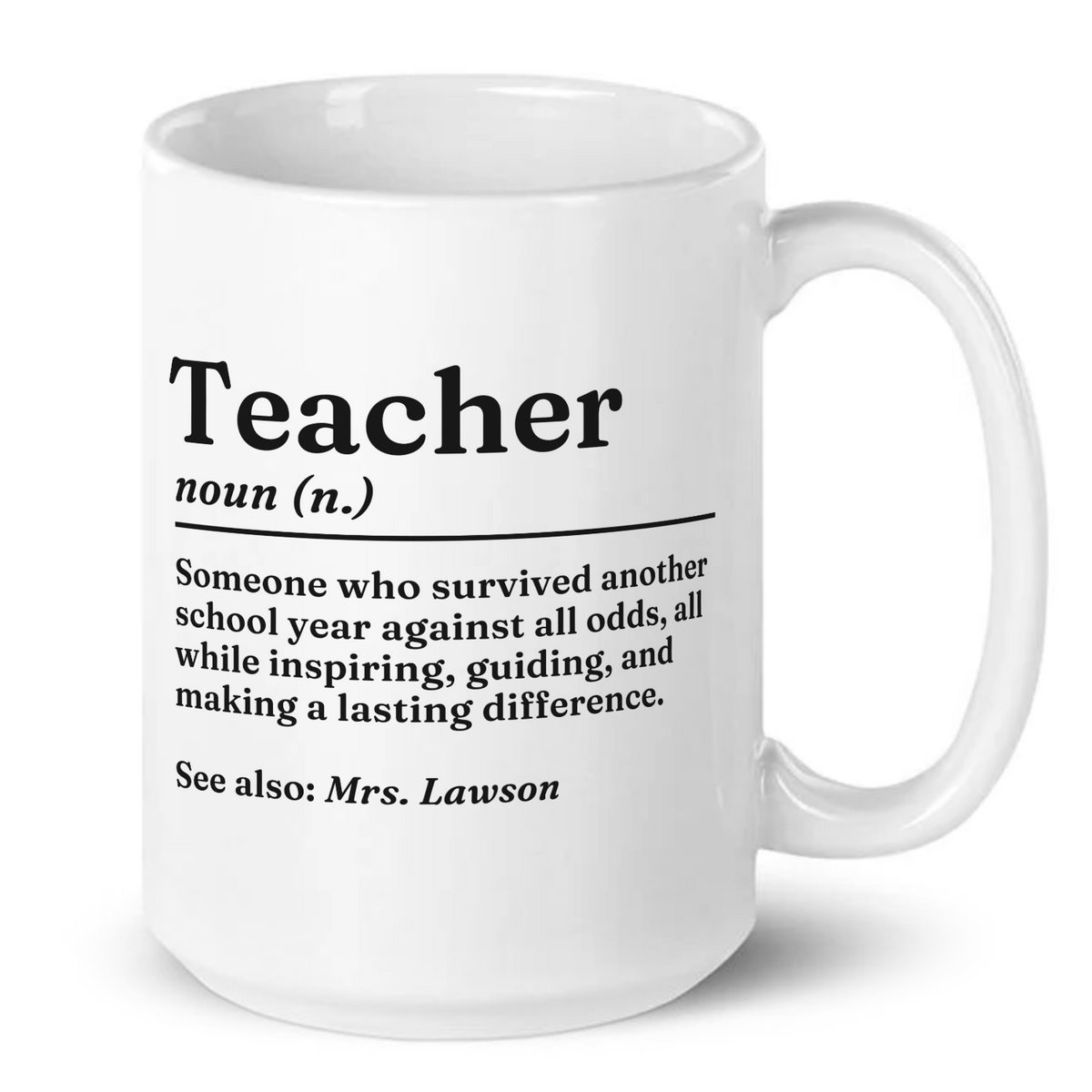 Personalised Teacher Definition Mug