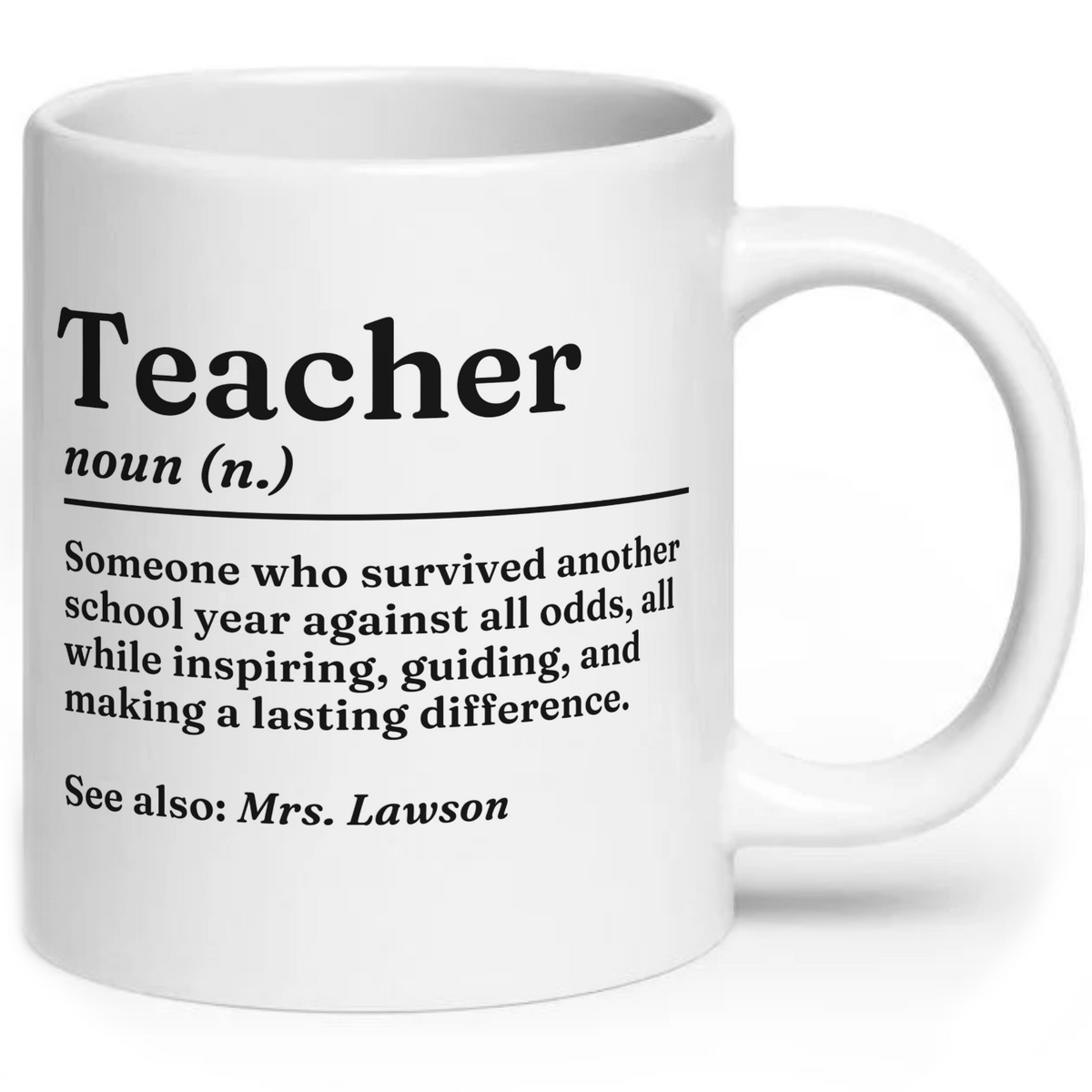 Personalised Teacher Definition Mug